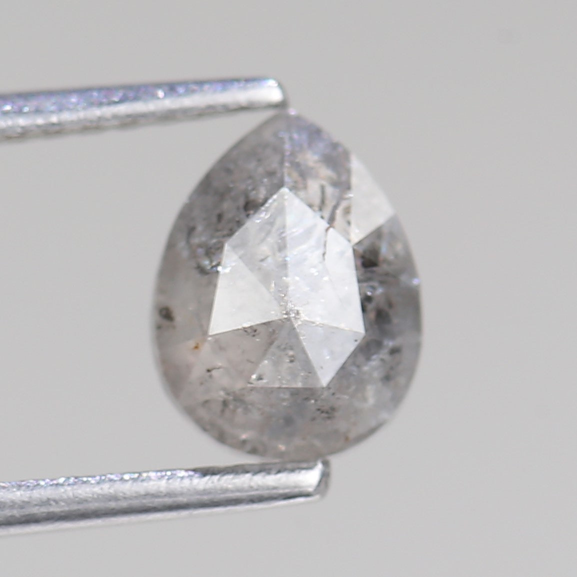 Design Salt and Pepper Pear Diamond Ring 1 Carat