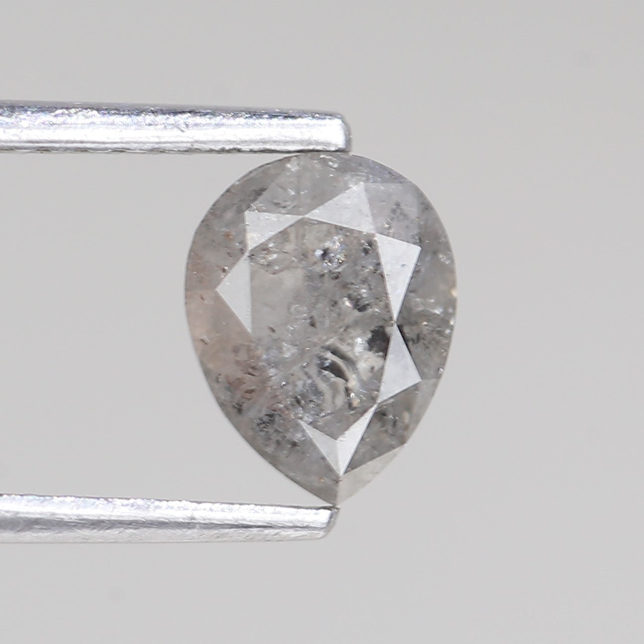 Design Salt and Pepper Pear Diamond Ring 1 Carat