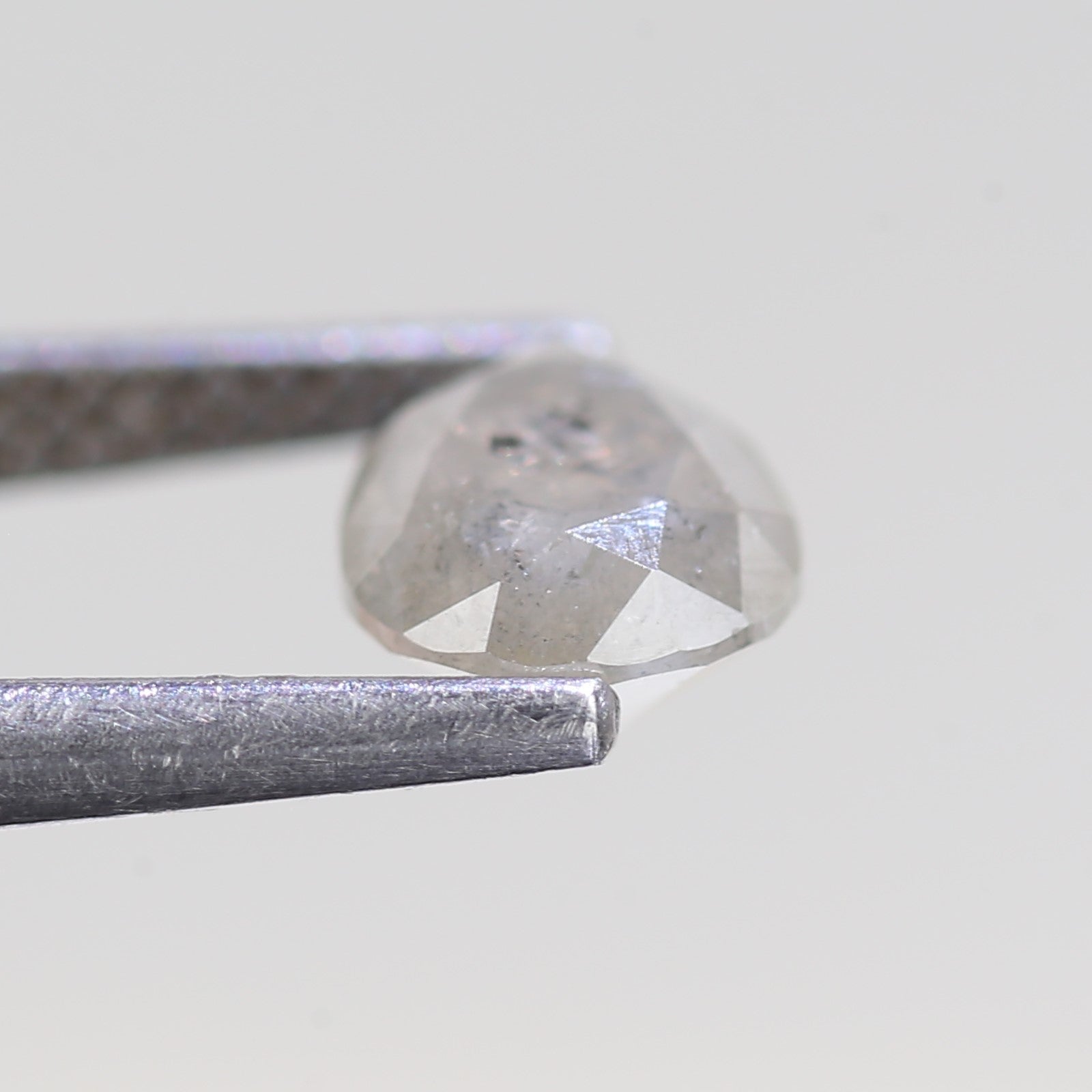 1.22 Carat Natural Icy Gray Pear Salt And Pepper Diamond 7.58 MM