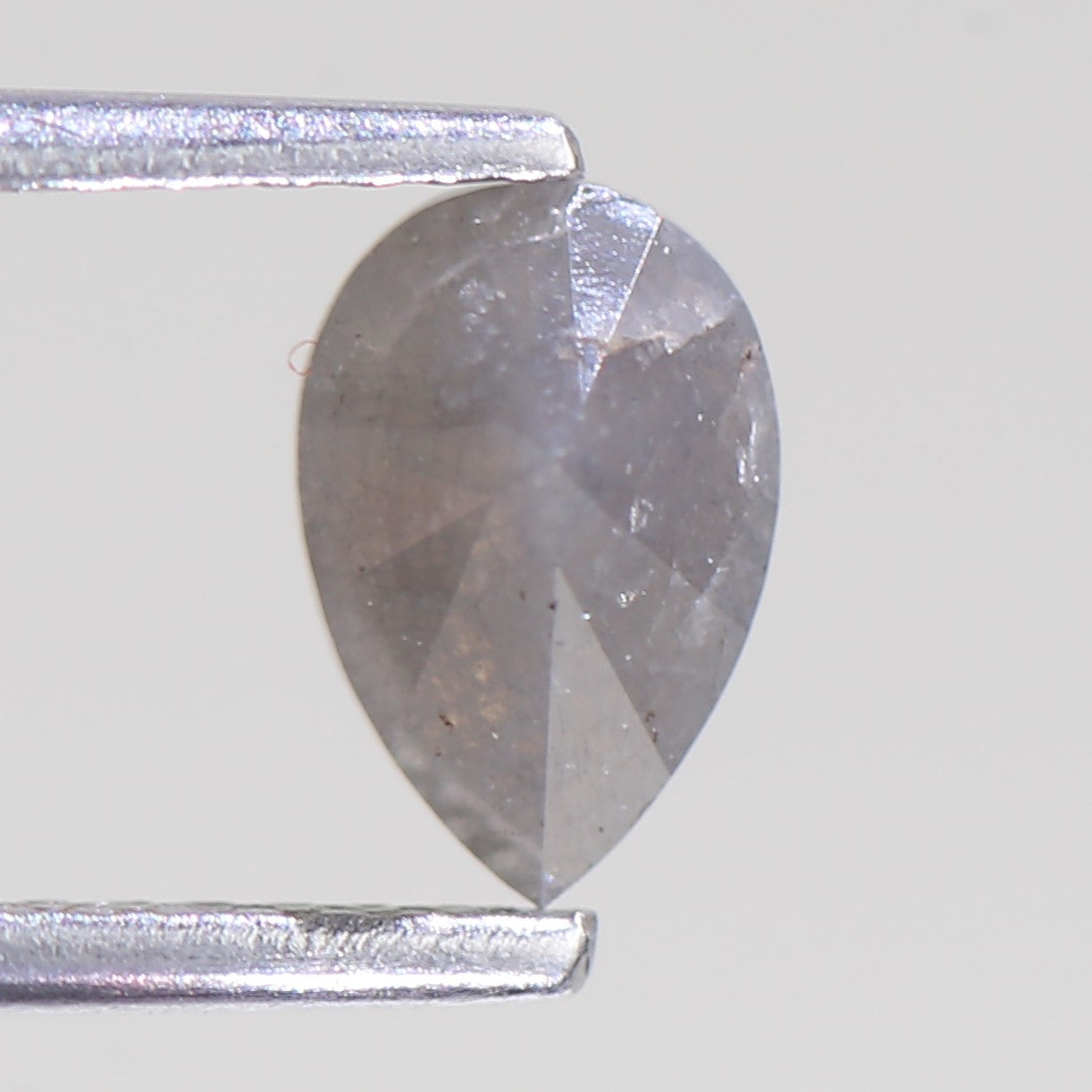 0.72 Carat Natural  Pear Cut Gray Salt And Pepper Diamond 7.20 MM