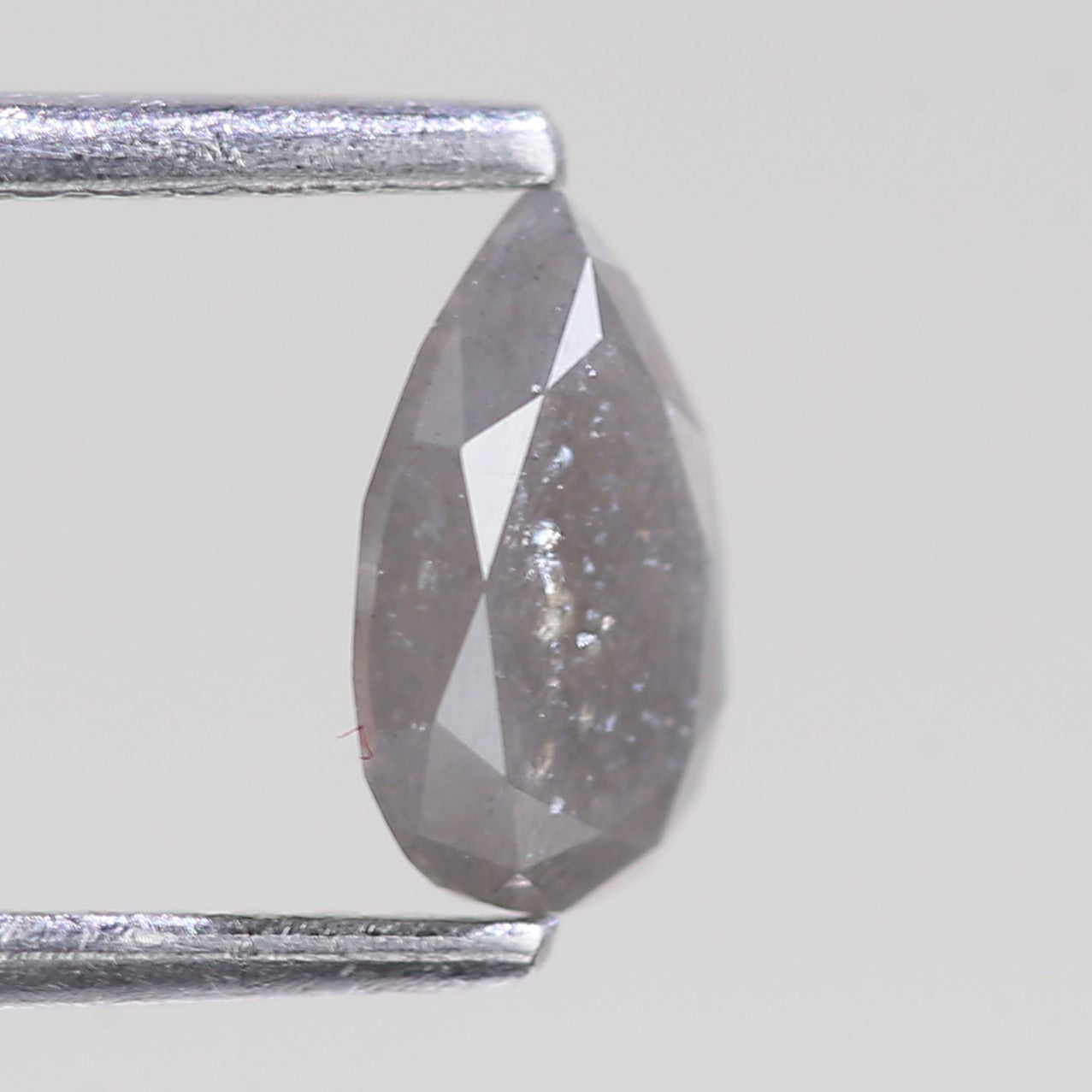 0.72 Carat Natural  Pear Cut Gray Salt And Pepper Diamond 7.20 MM