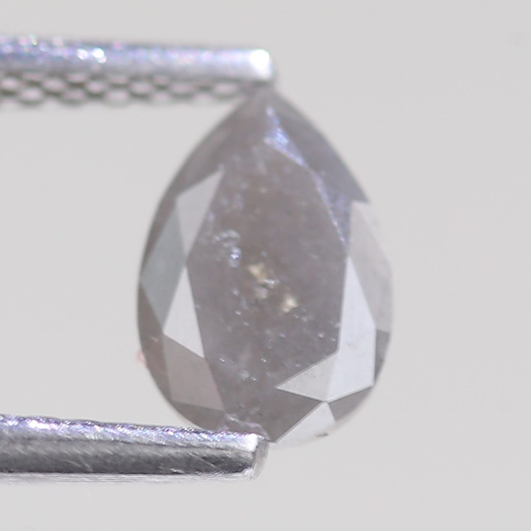 0.72 Carat Natural  Pear Cut Gray Salt And Pepper Diamond 7.20 MM