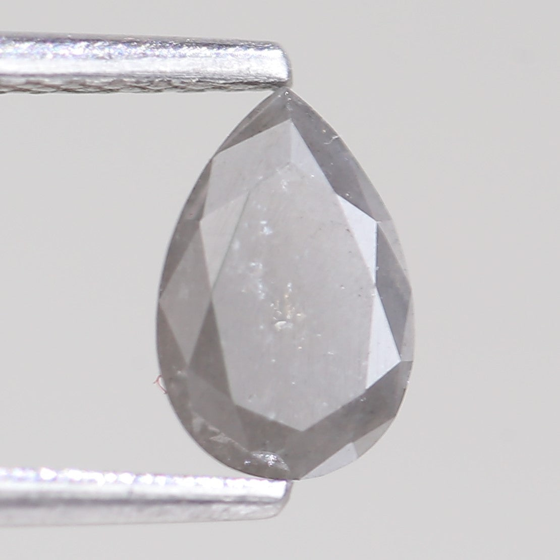 0.72 Carat Natural  Pear Cut Gray Salt And Pepper Diamond 7.20 MM
