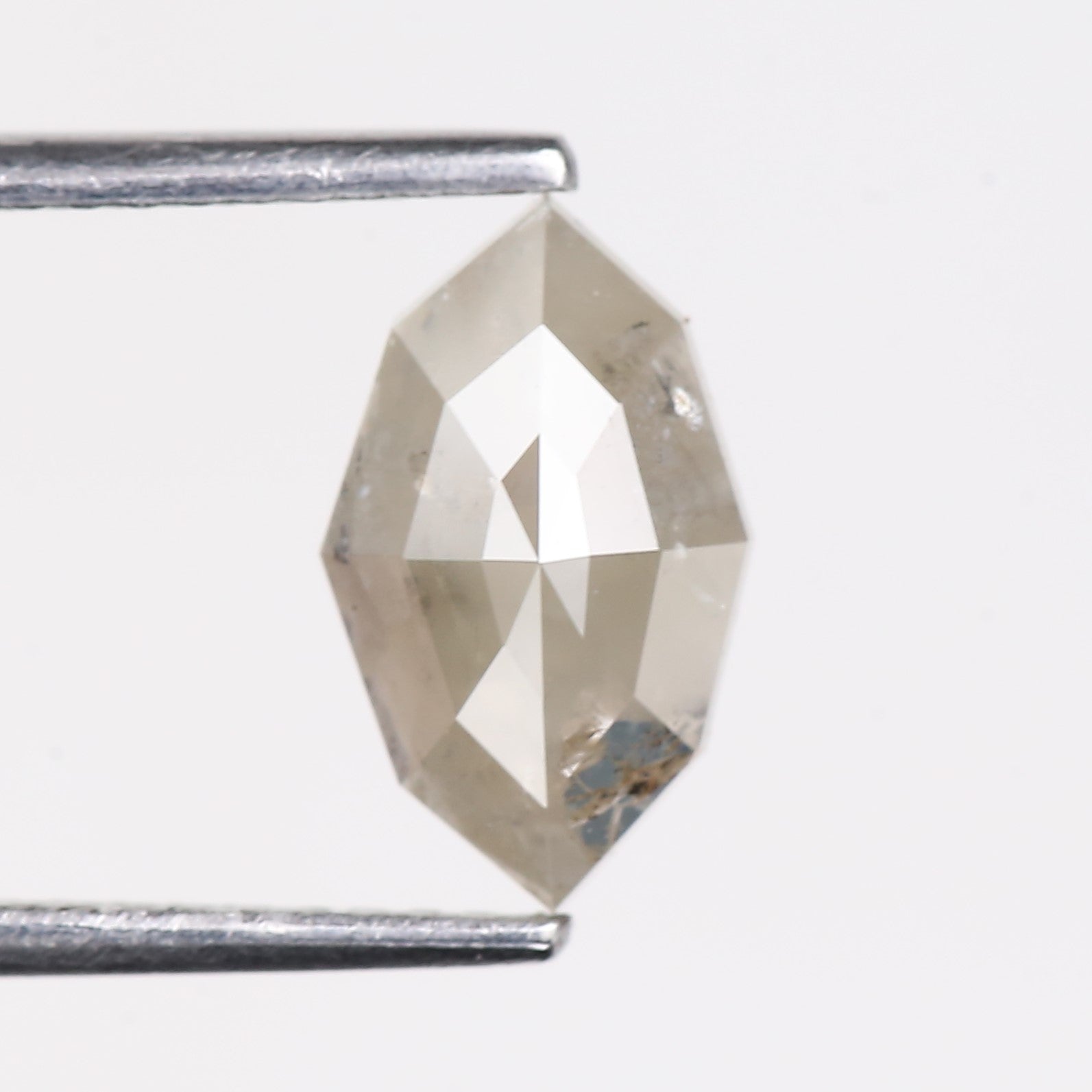 1.25 Carat Natural Gray Marquise Cut Salt And Pepper Diamond 10.20 MM