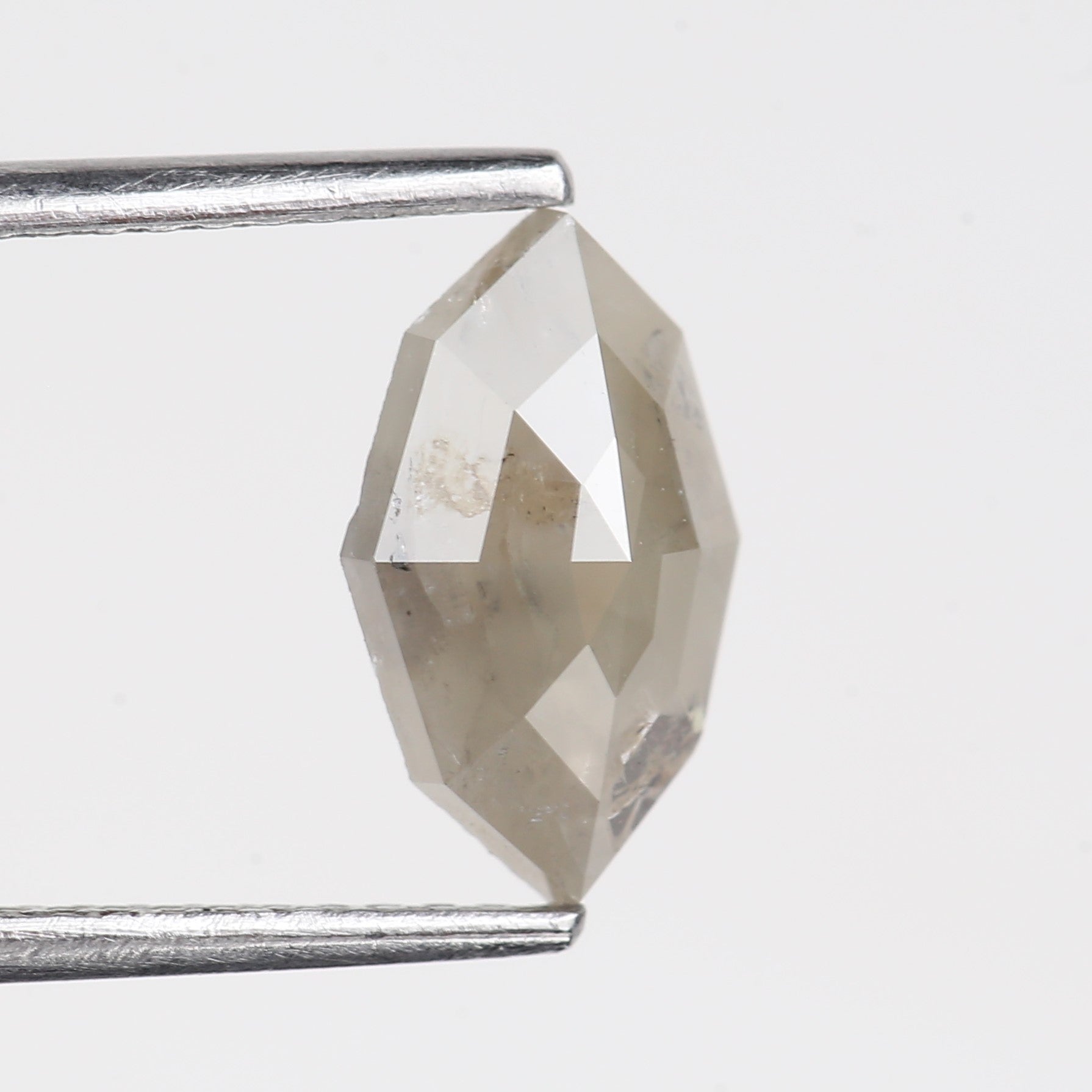 1.25 Carat Natural Gray Marquise Cut Salt And Pepper Diamond 10.20 MM