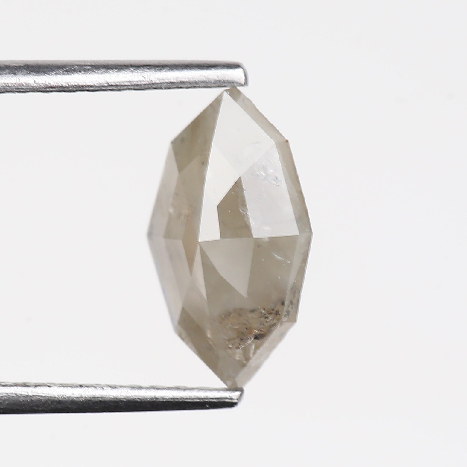 1.25 Carat Natural Gray Marquise Cut Salt And Pepper Diamond 10.20 MM