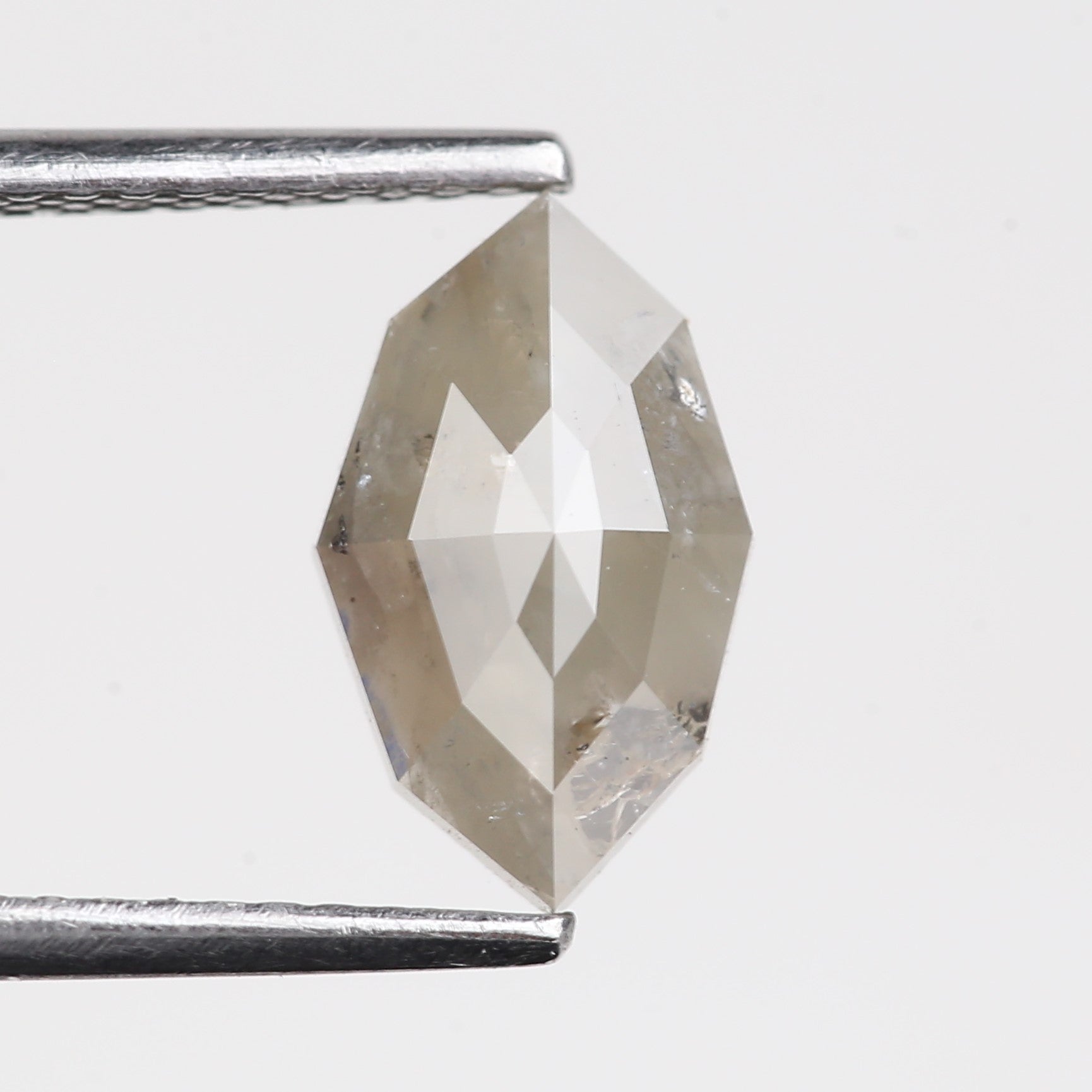 1.25 Carat Natural Gray Marquise Cut Salt And Pepper Diamond 10.20 MM