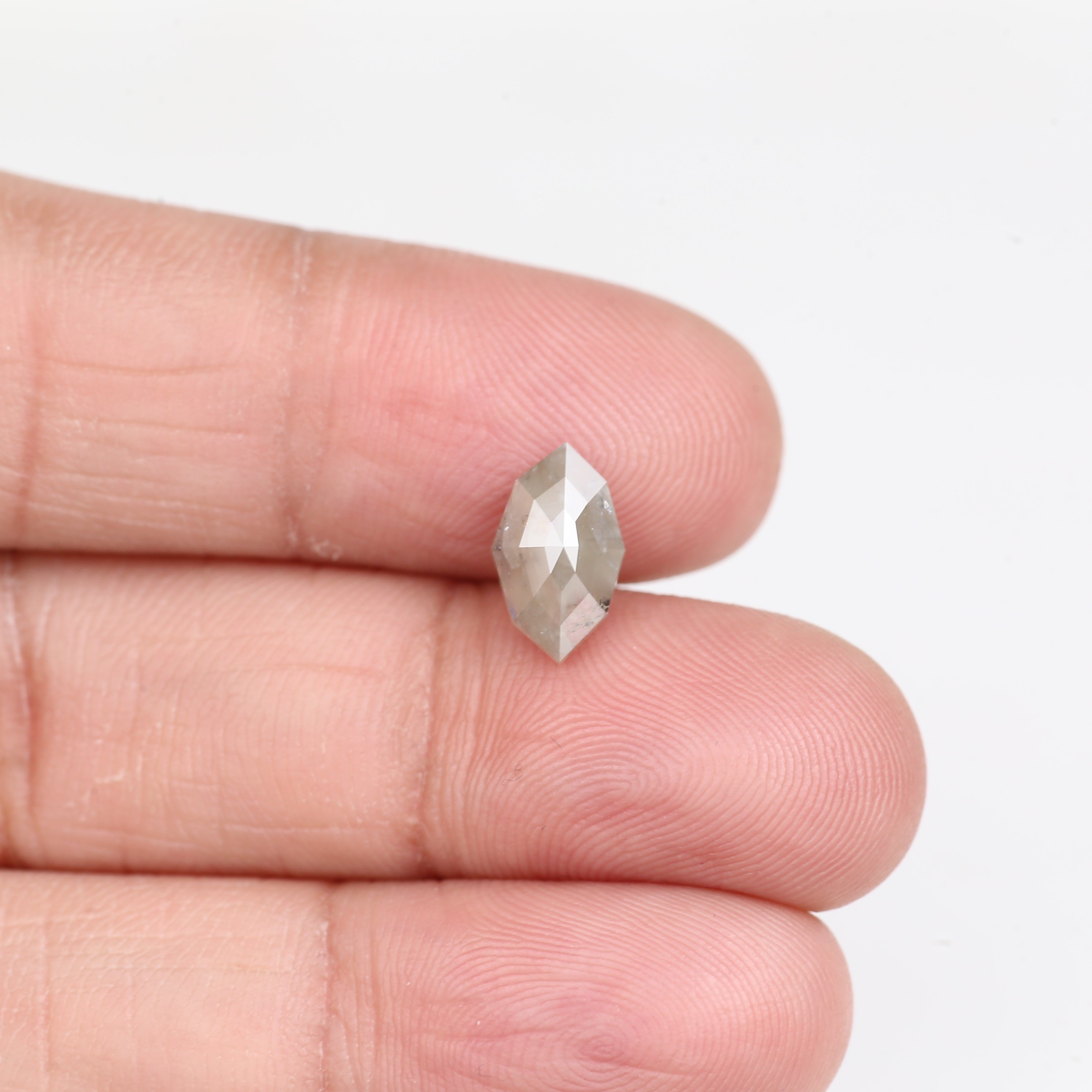 1.25 Carat Natural Gray Marquise Cut Salt And Pepper Diamond 10.20 MM