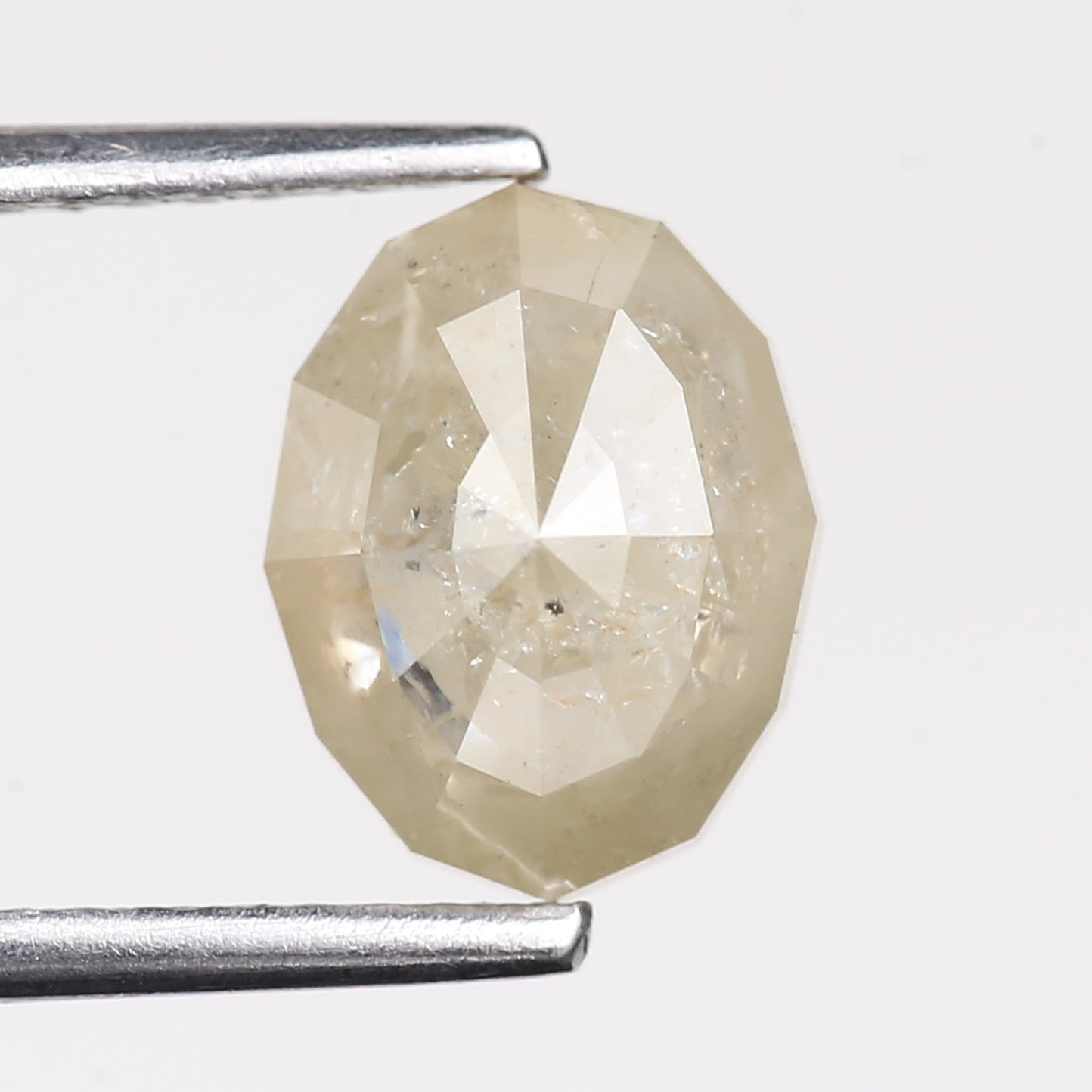 2.33 Carat Natural Gray Oval Cut Salt And Pepper Diamond 8.89 MM