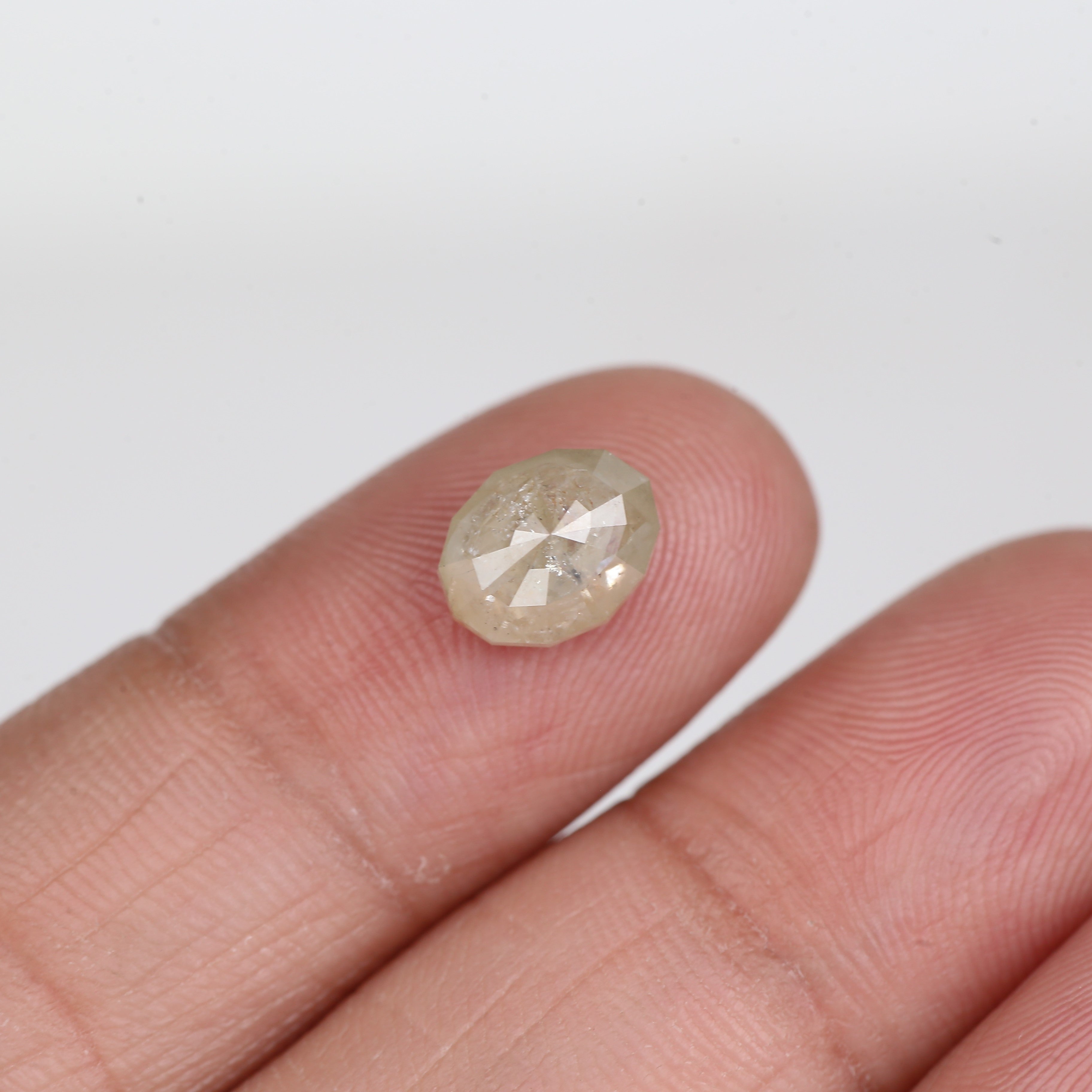 2.33 Carat Natural Gray Oval Cut Salt And Pepper Diamond 8.89 MM