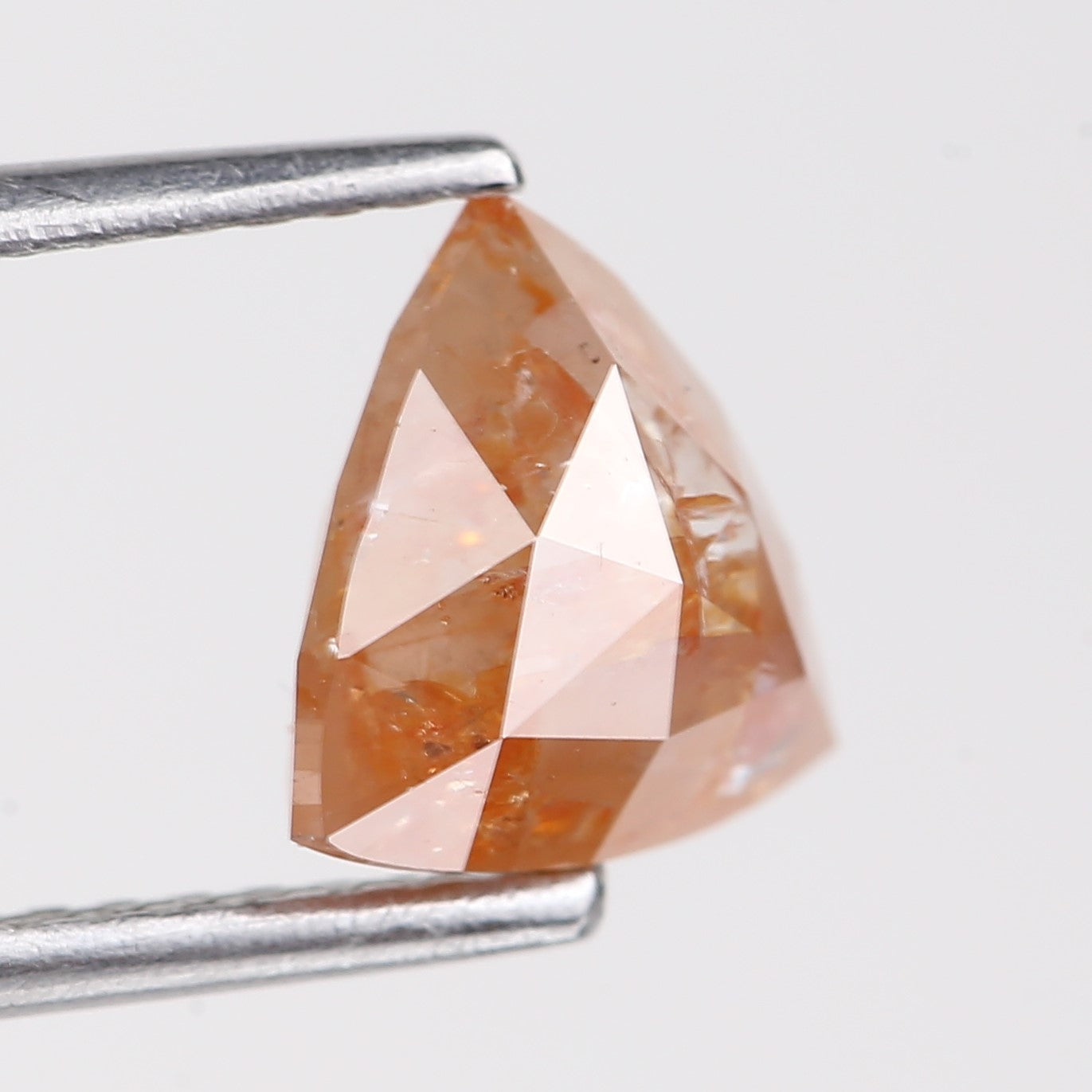 1.80 Carat Natural Orange Trillion Cut Salt And Pepper Diamond 7.50 MM
