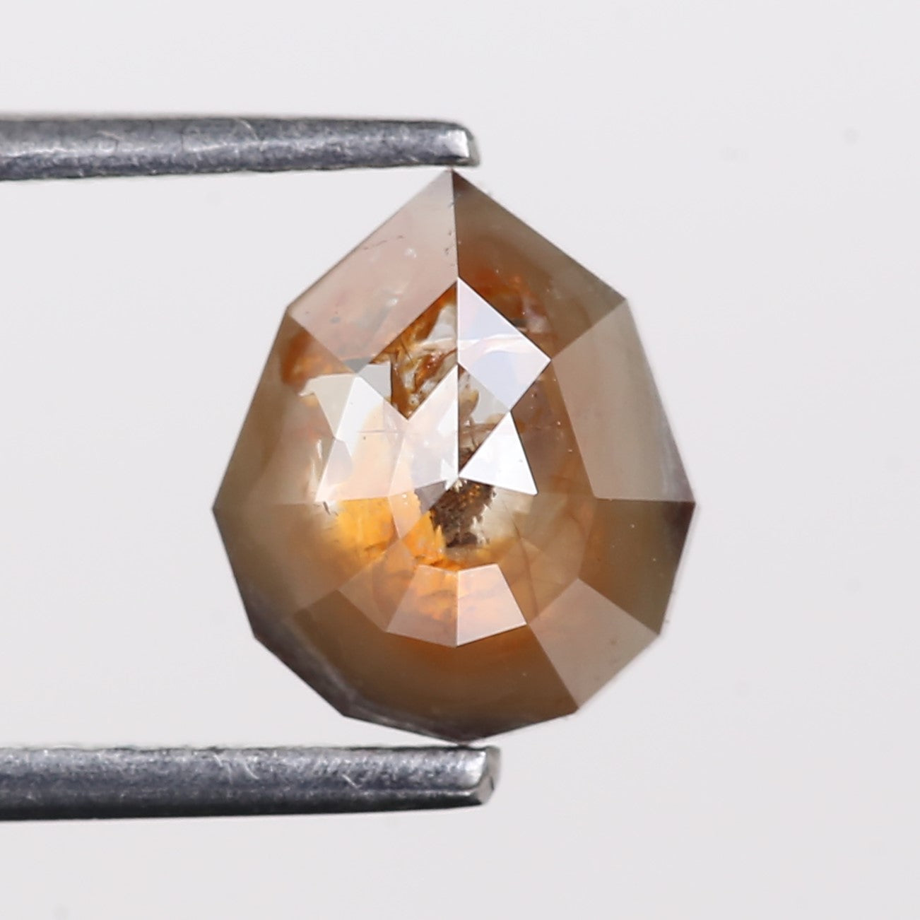 1.70 Carat Natural Pear Cut Salt And Pepper Diamond 8.25 MM