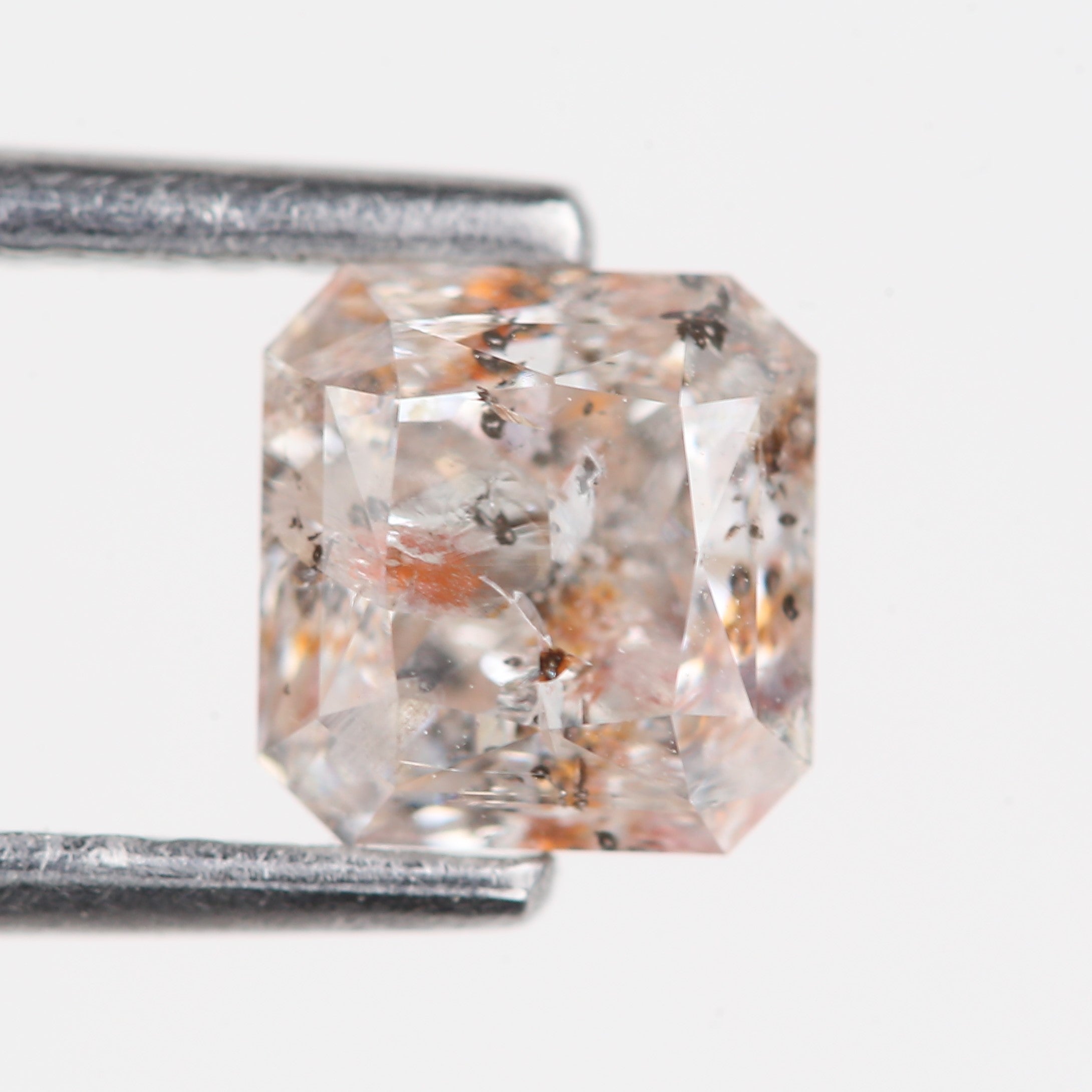 1.16 Carat Natural Radiant Cut Salt And Pepper Diamond 5.50 MM