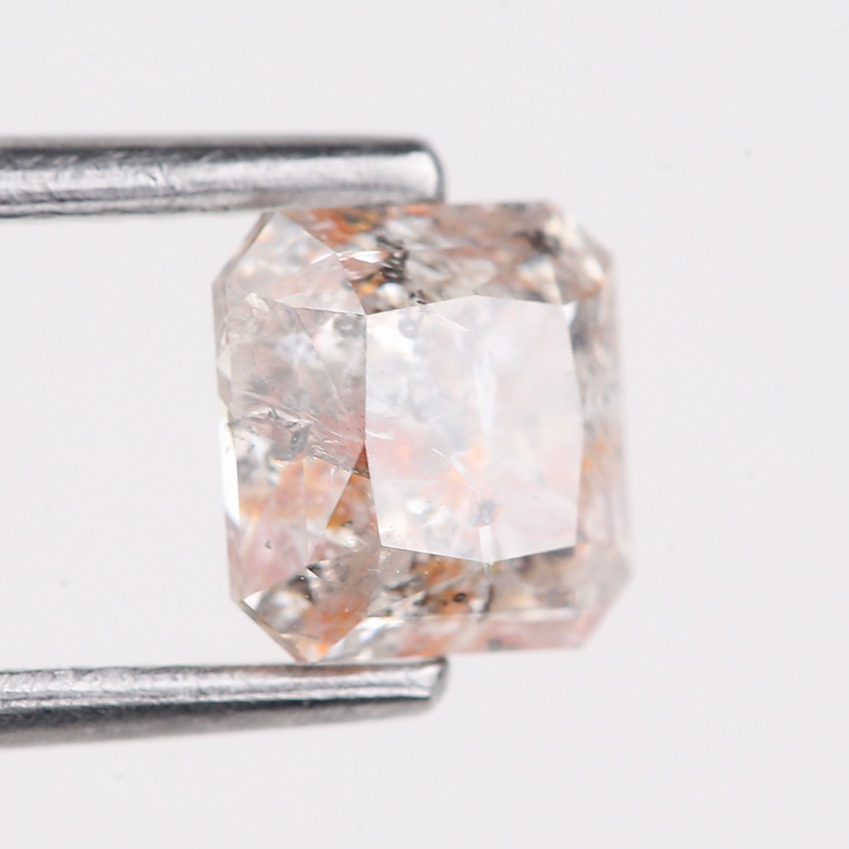 1.16 Carat Natural Radiant Cut Salt And Pepper Diamond 5.50 MM