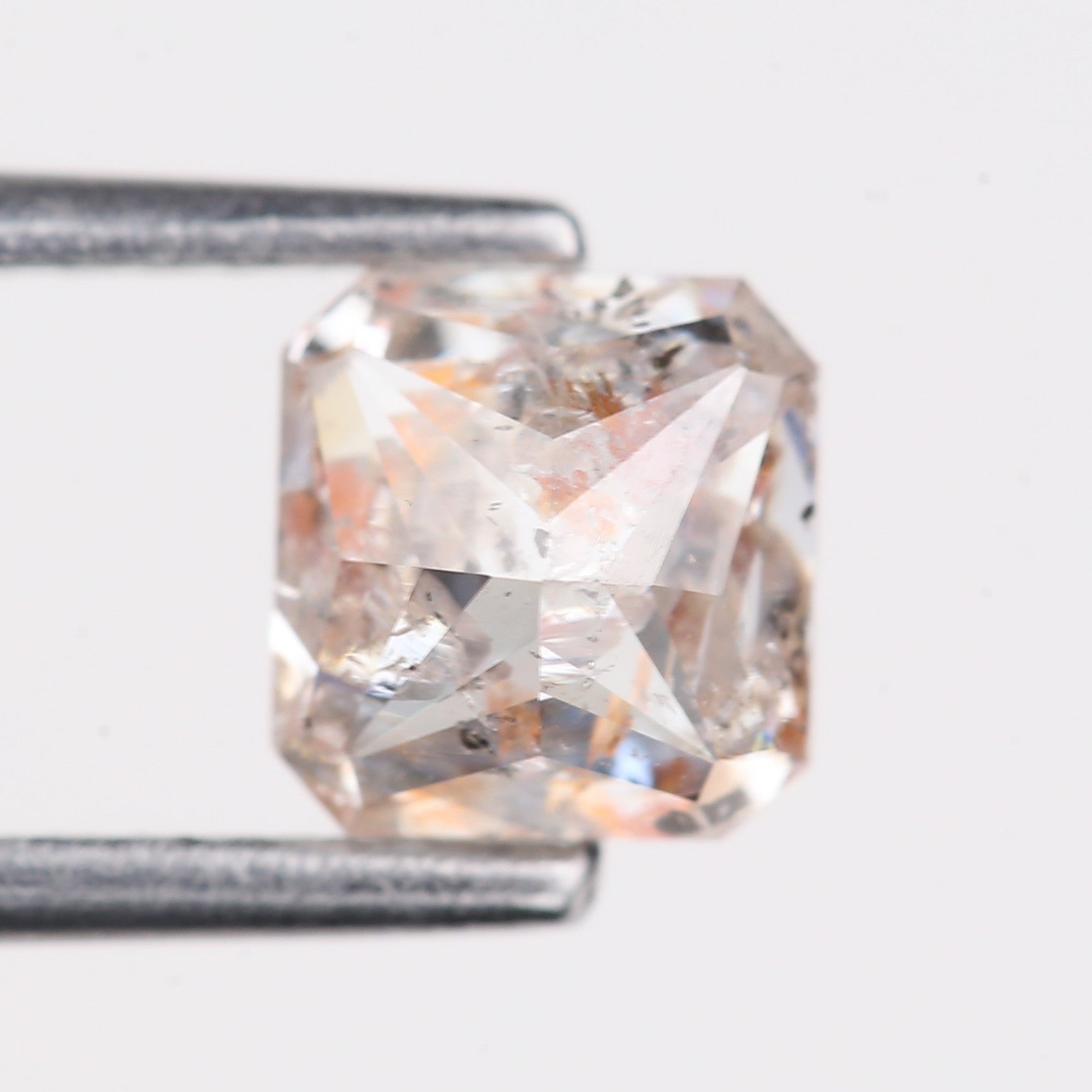 1.16 Carat Natural Radiant Cut Salt And Pepper Diamond 5.50 MM