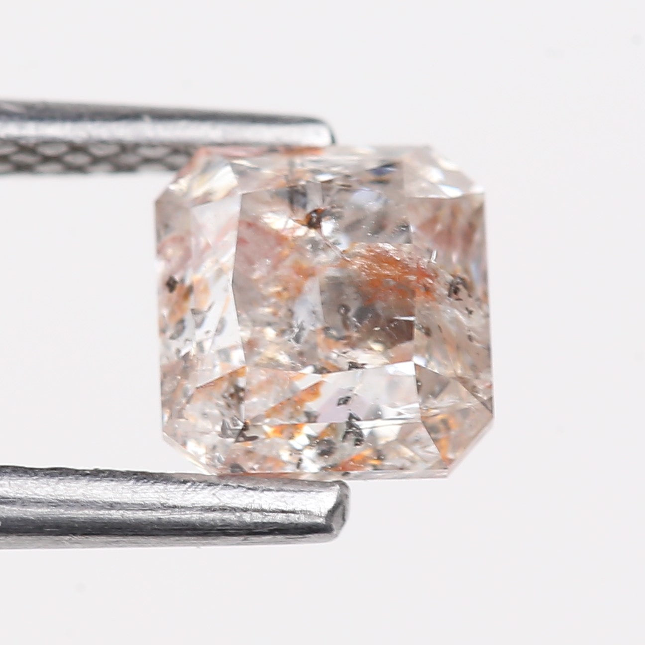 1.16 Carat Natural Radiant Cut Salt And Pepper Diamond 5.50 MM