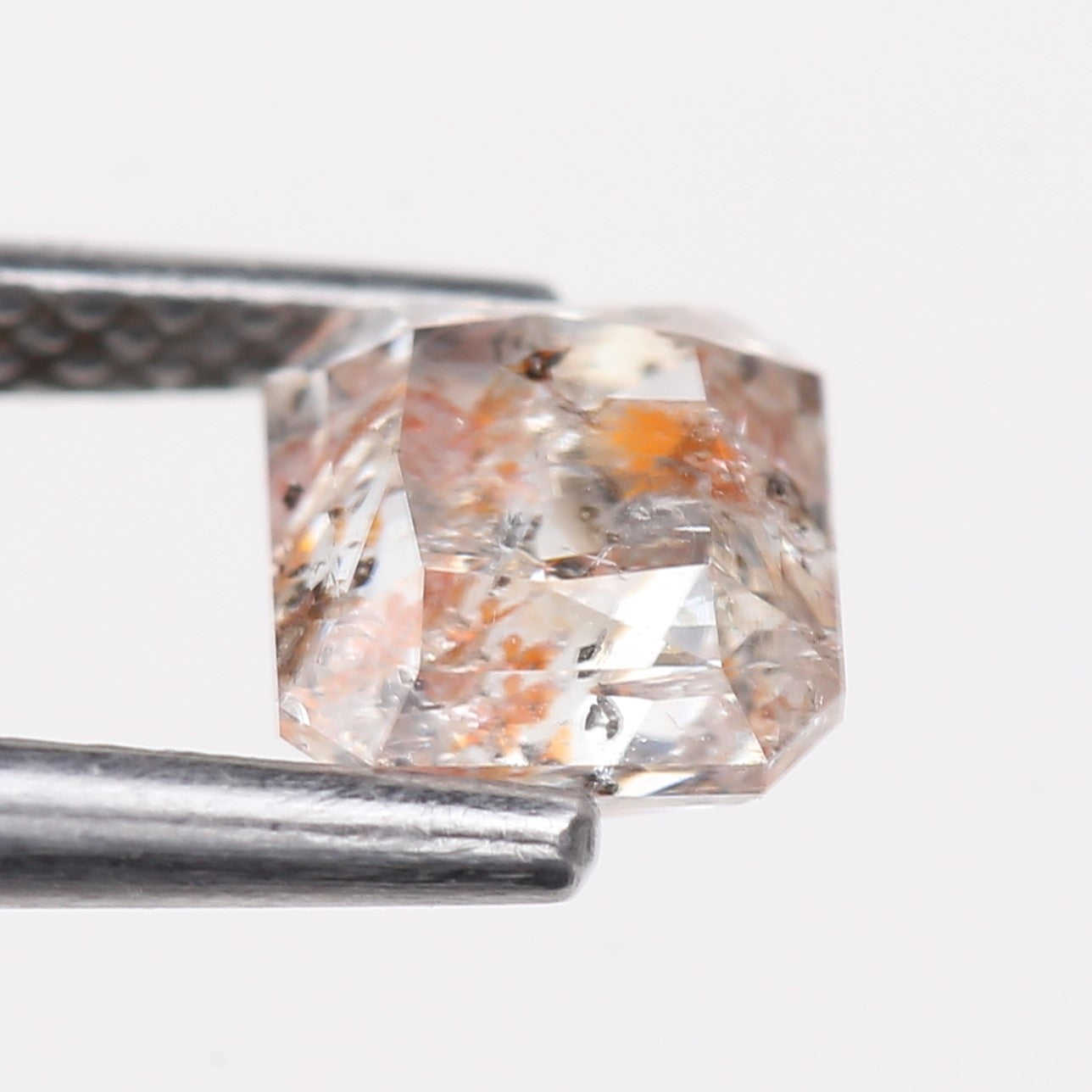 1.16 Carat Natural Radiant Cut Salt And Pepper Diamond 5.50 MM