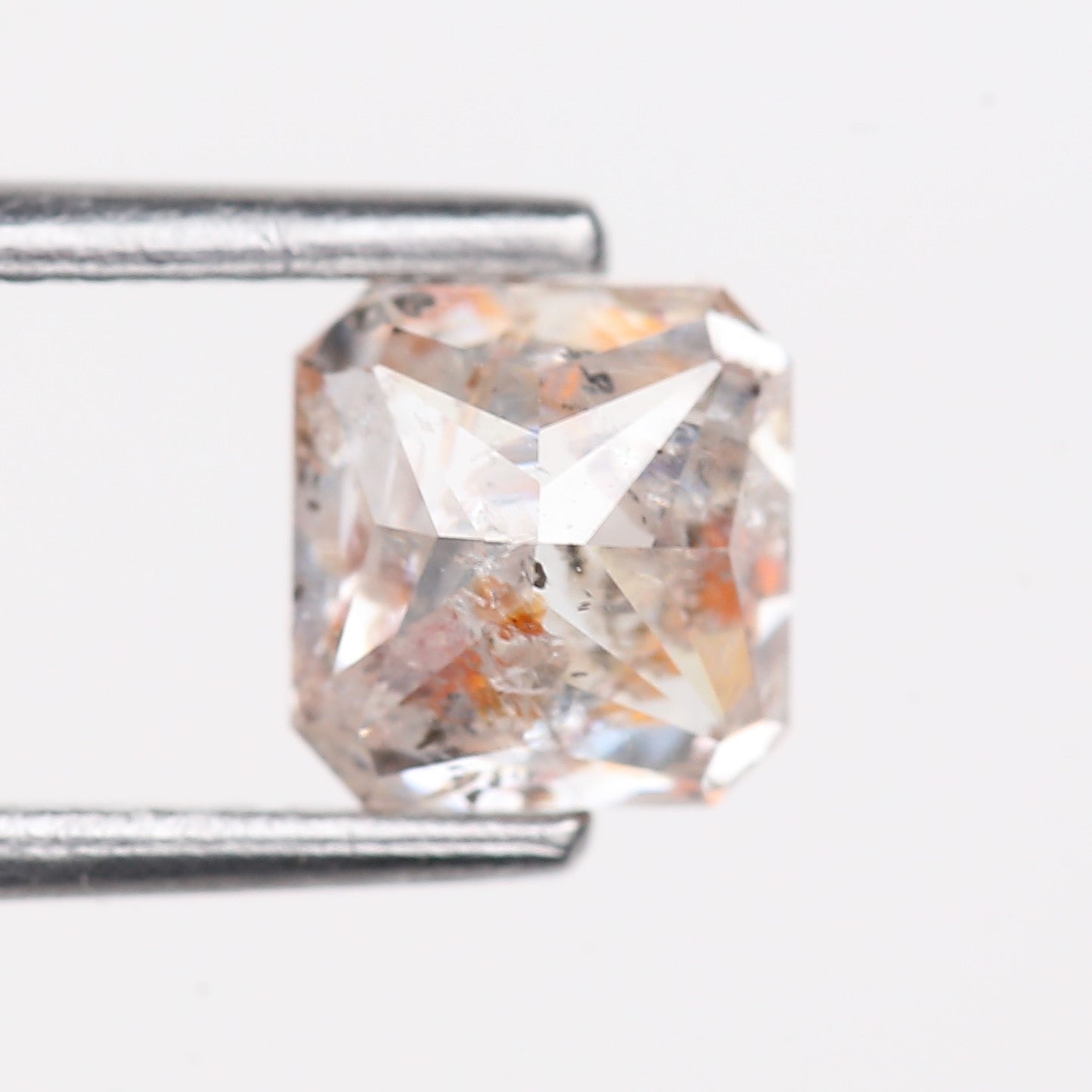 1.16 Carat Natural Radiant Cut Salt And Pepper Diamond 5.50 MM