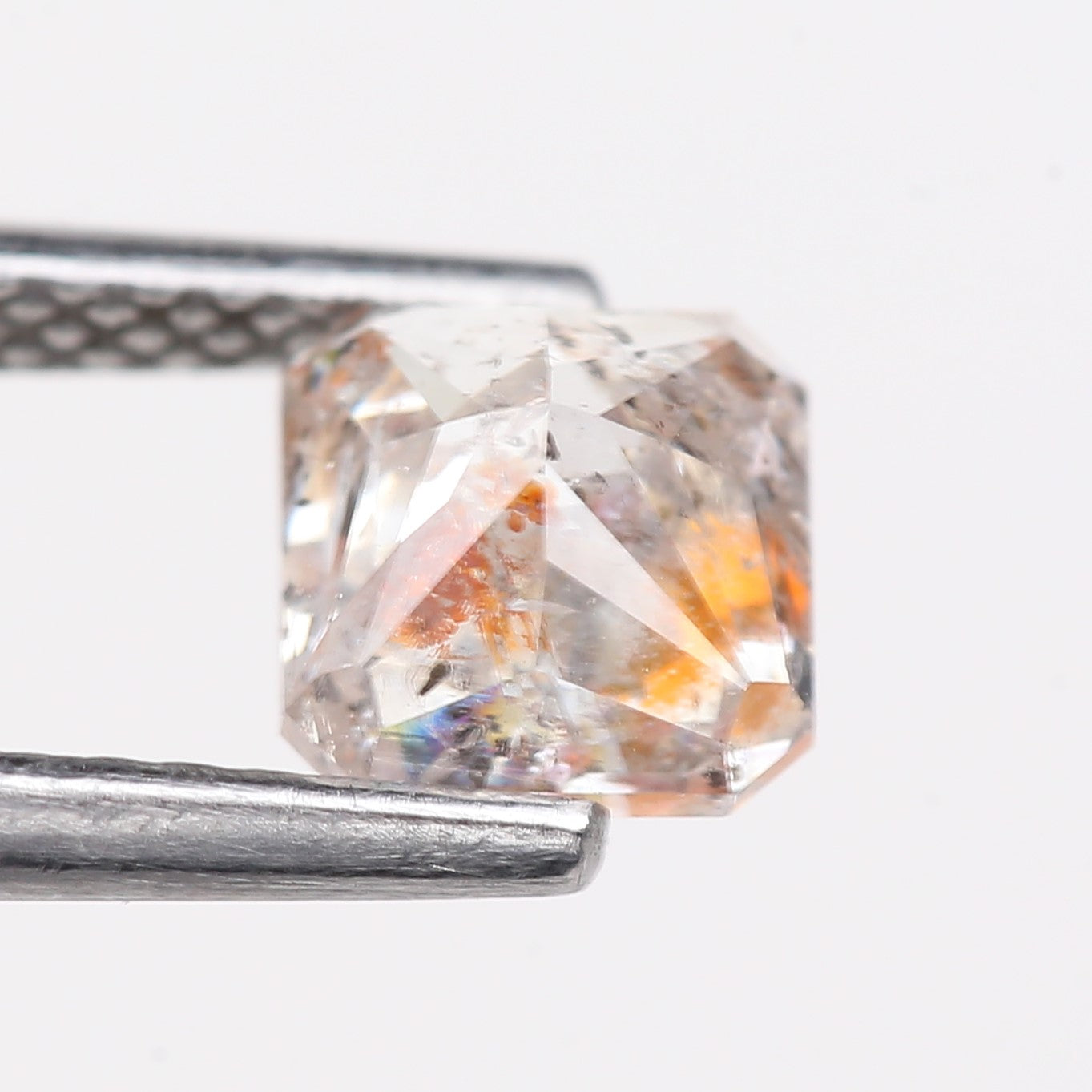 1.16 Carat Natural Radiant Cut Salt And Pepper Diamond 5.50 MM