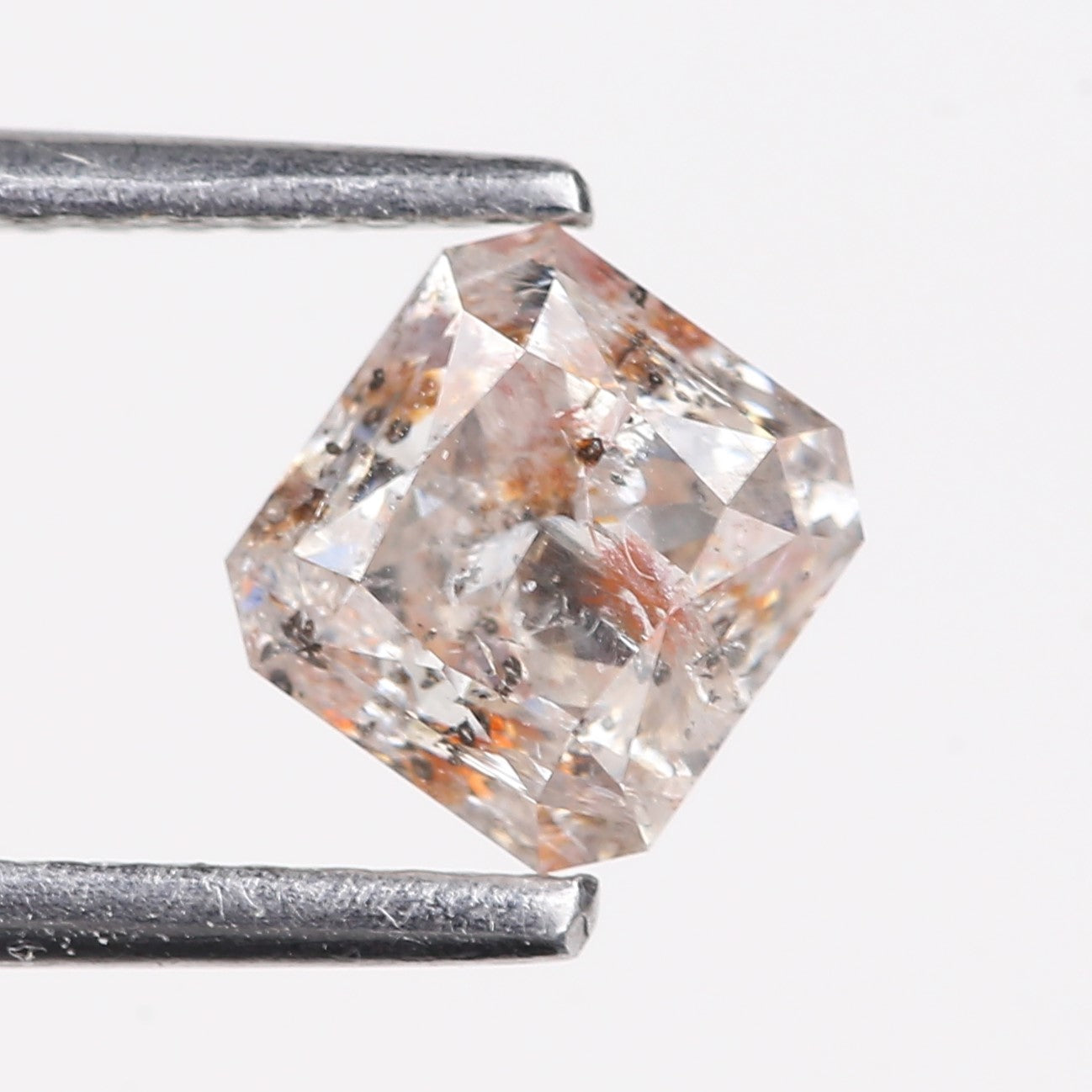 1.16 Carat Natural Radiant Cut Salt And Pepper Diamond 5.50 MM