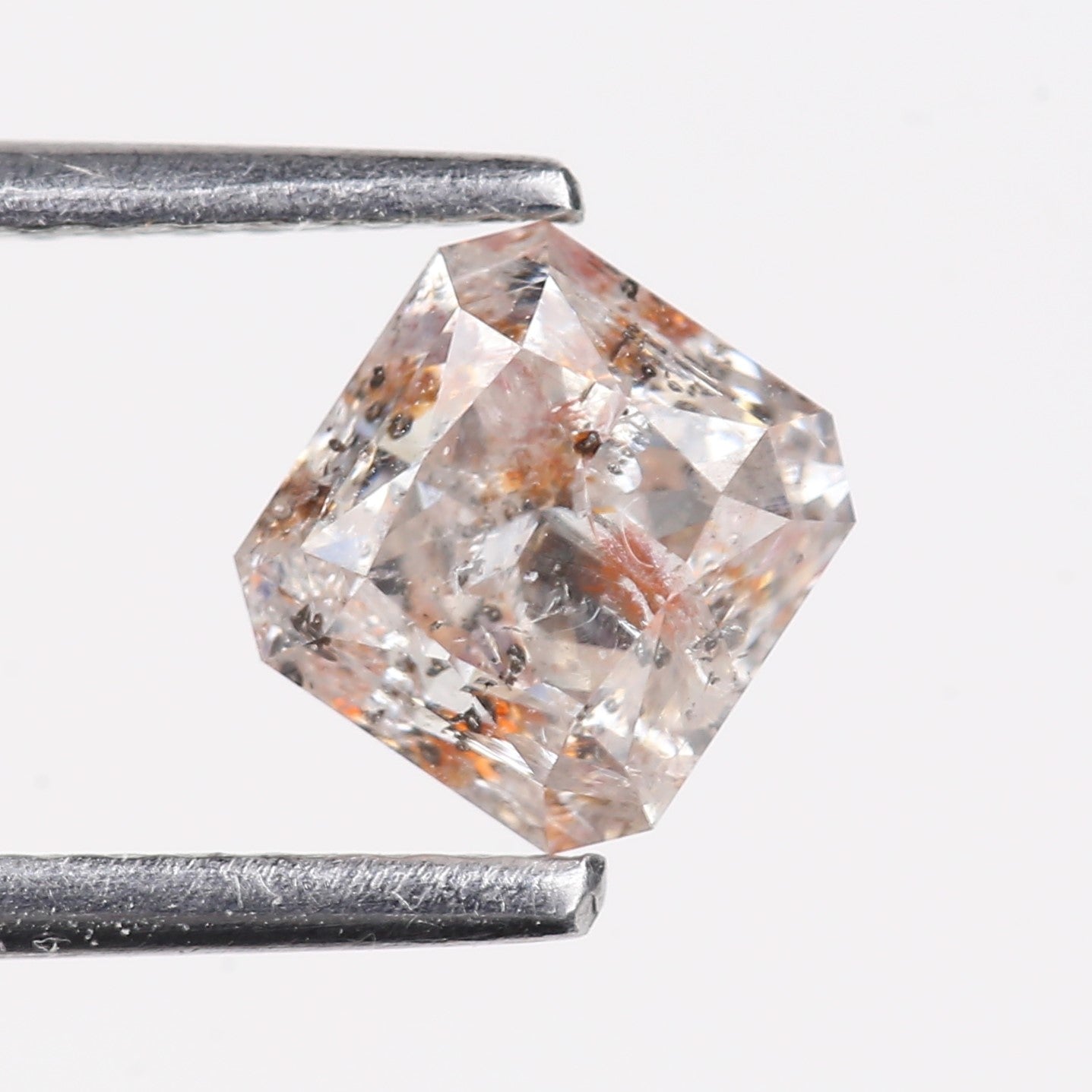 1.16 Carat Natural Radiant Cut Salt And Pepper Diamond 5.50 MM