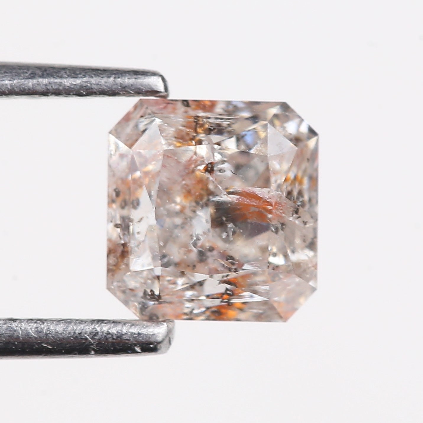 1.16 Carat Natural Radiant Cut Salt And Pepper Diamond 5.50 MM