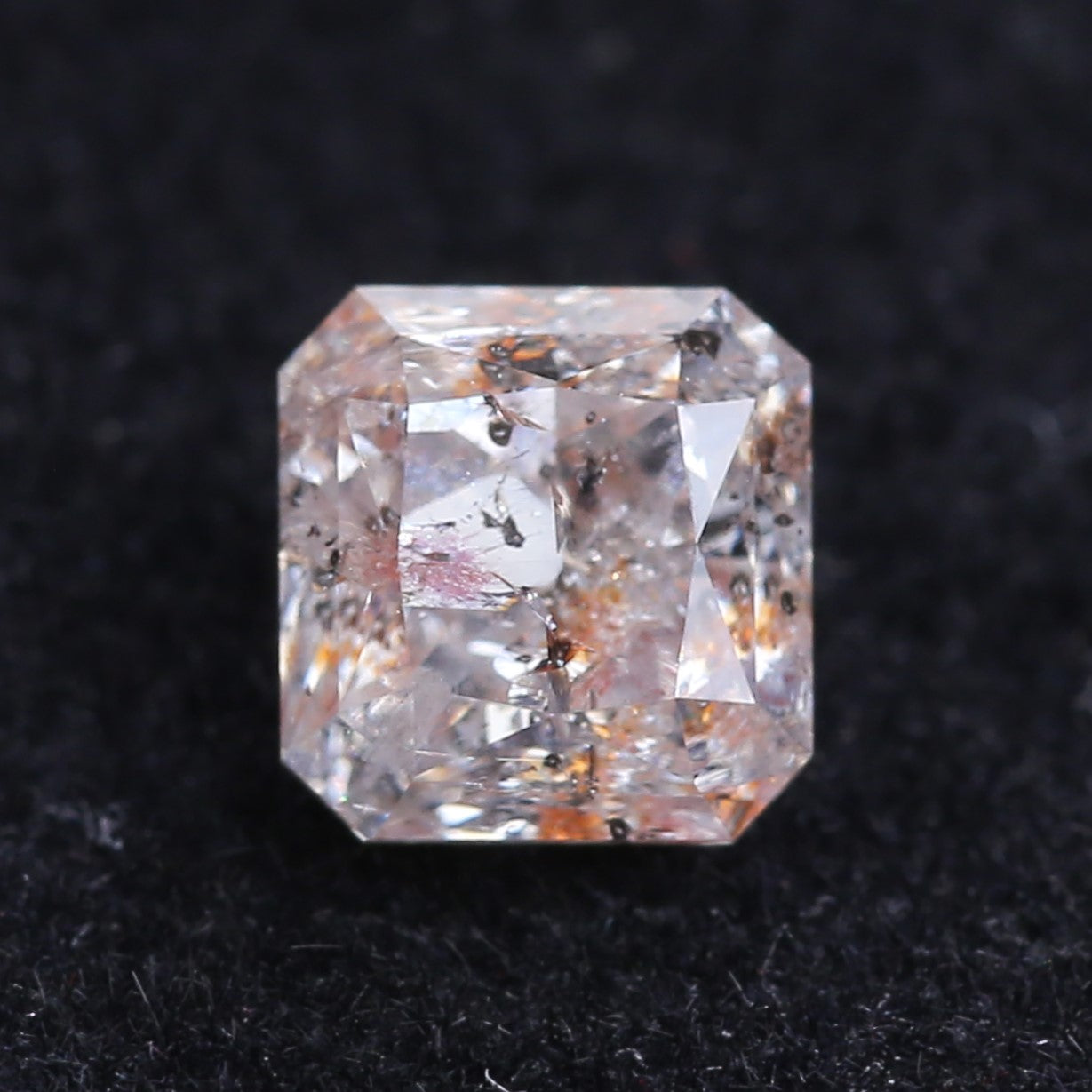 1.16 Carat Natural Radiant Cut Salt And Pepper Diamond 5.50 MM