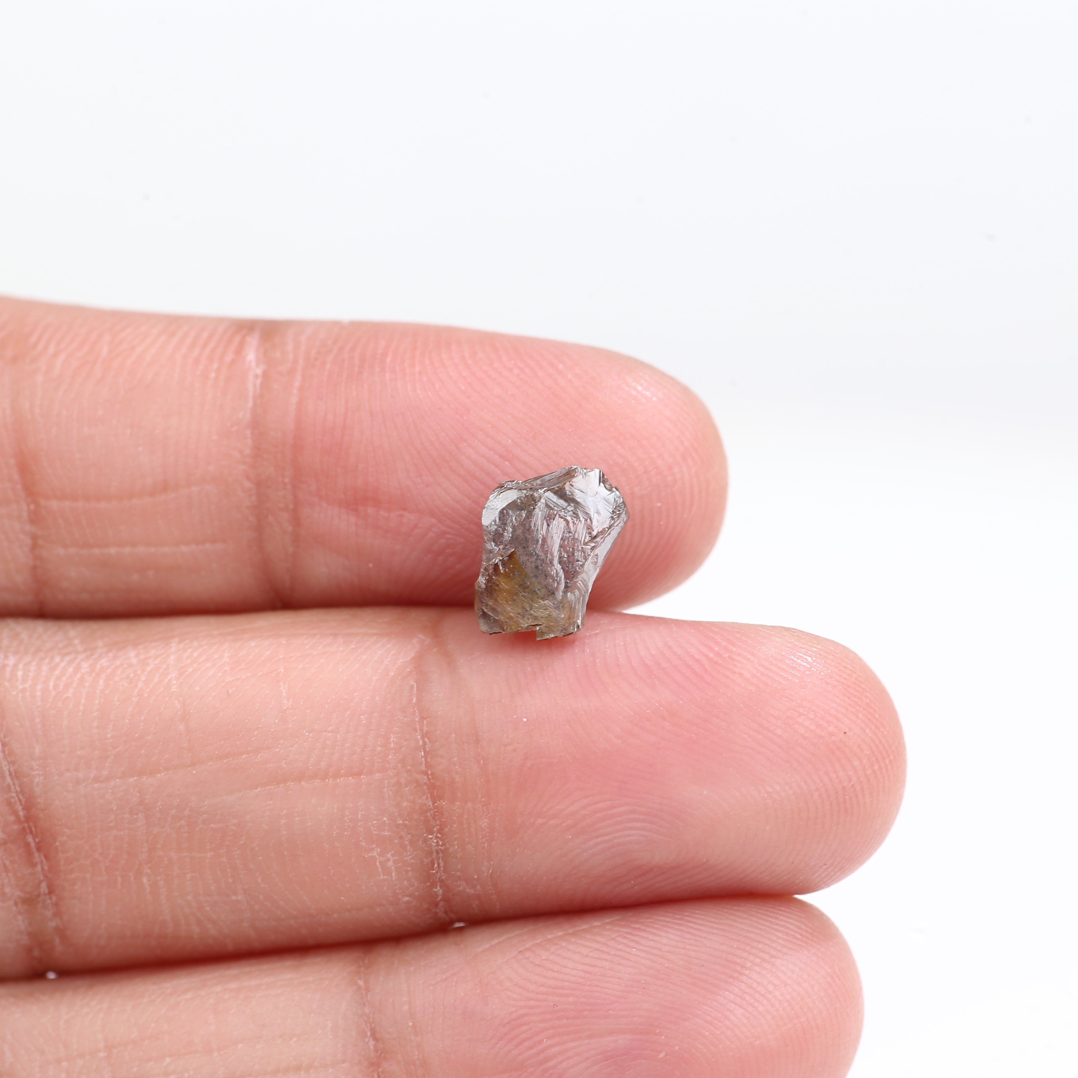 1.85 Carat Natural Gray Uncut Salt And Pepper Rough Diamond 9.70 MM