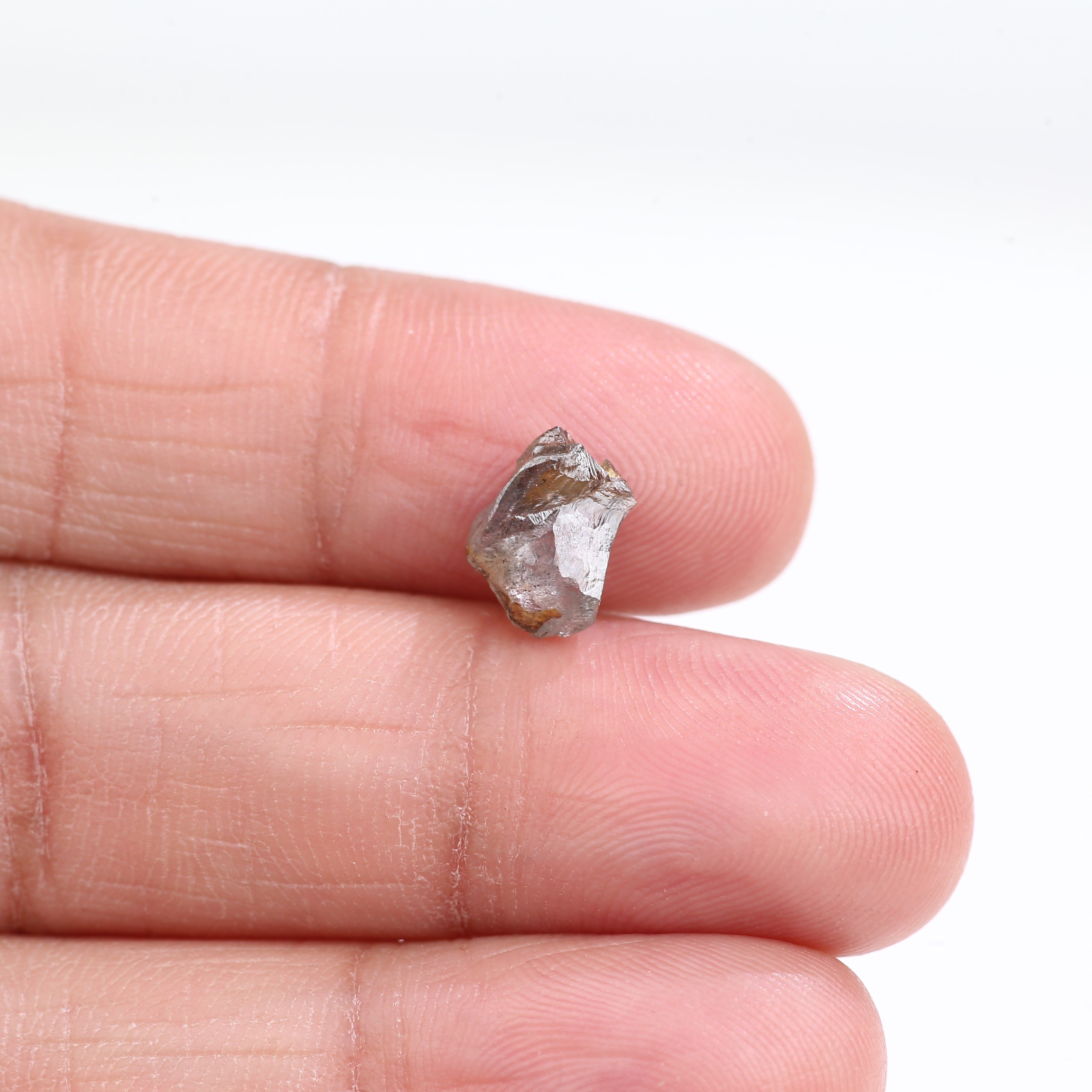 1.85 Carat Natural Gray Uncut Salt And Pepper Rough Diamond 9.70 MM
