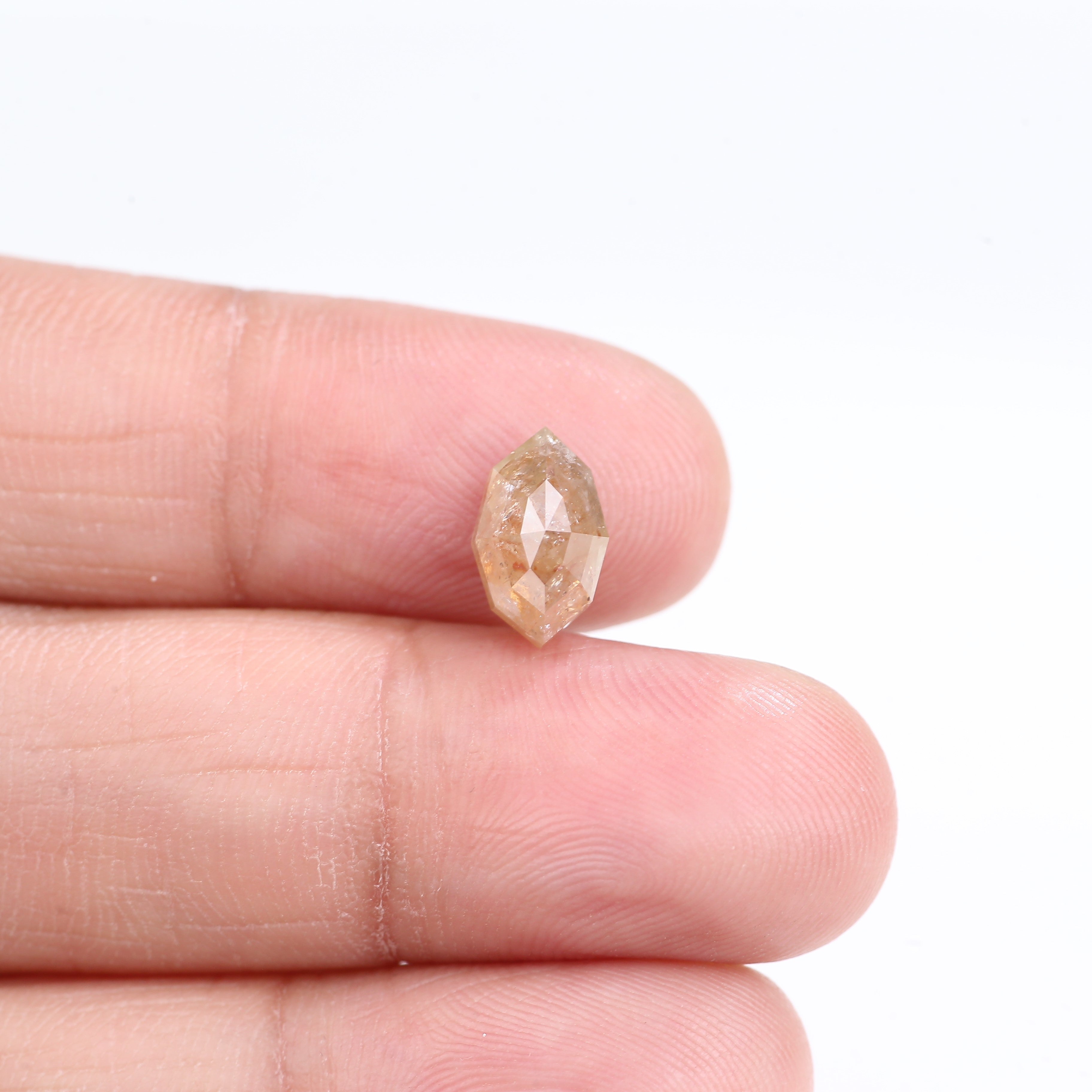 2.52 Carat Natural Orange Marquise Cut Salt And Pepper Diamond 10.10 MM