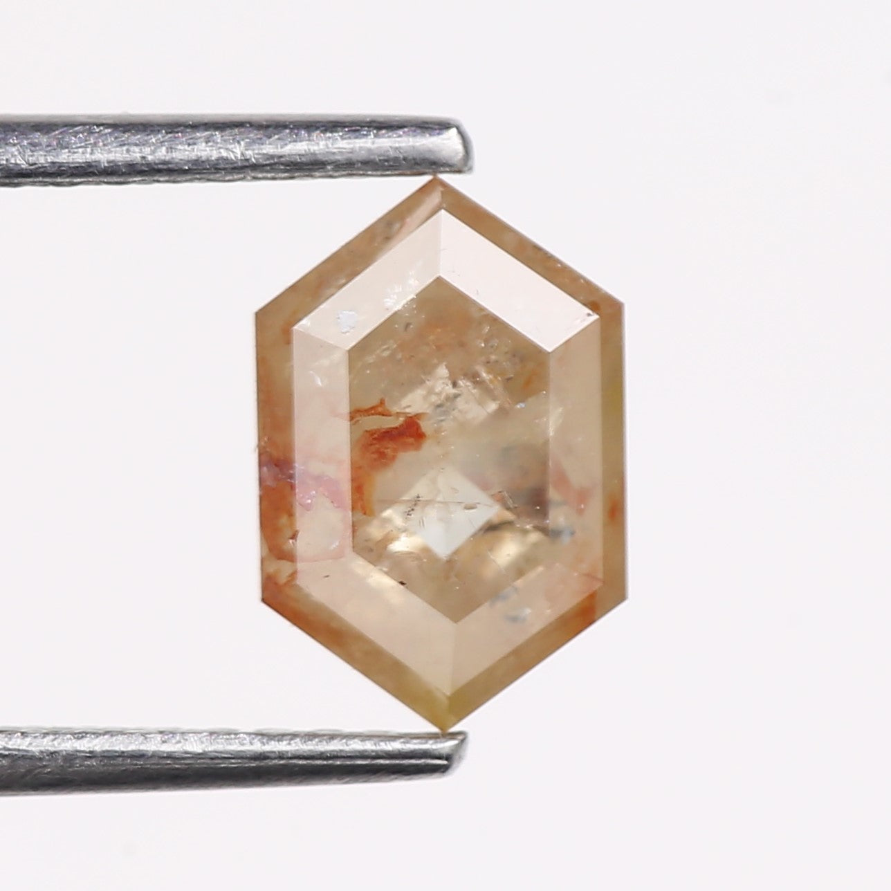 1.63 Carat Natural Hexagon Cut Salt And Pepper Diamond 8.40 MM