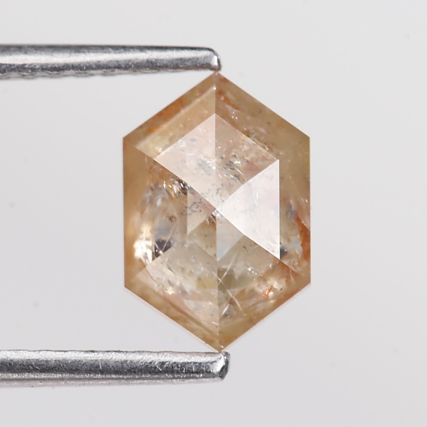 1.63 Carat Natural Hexagon Cut Salt And Pepper Diamond 8.40 MM