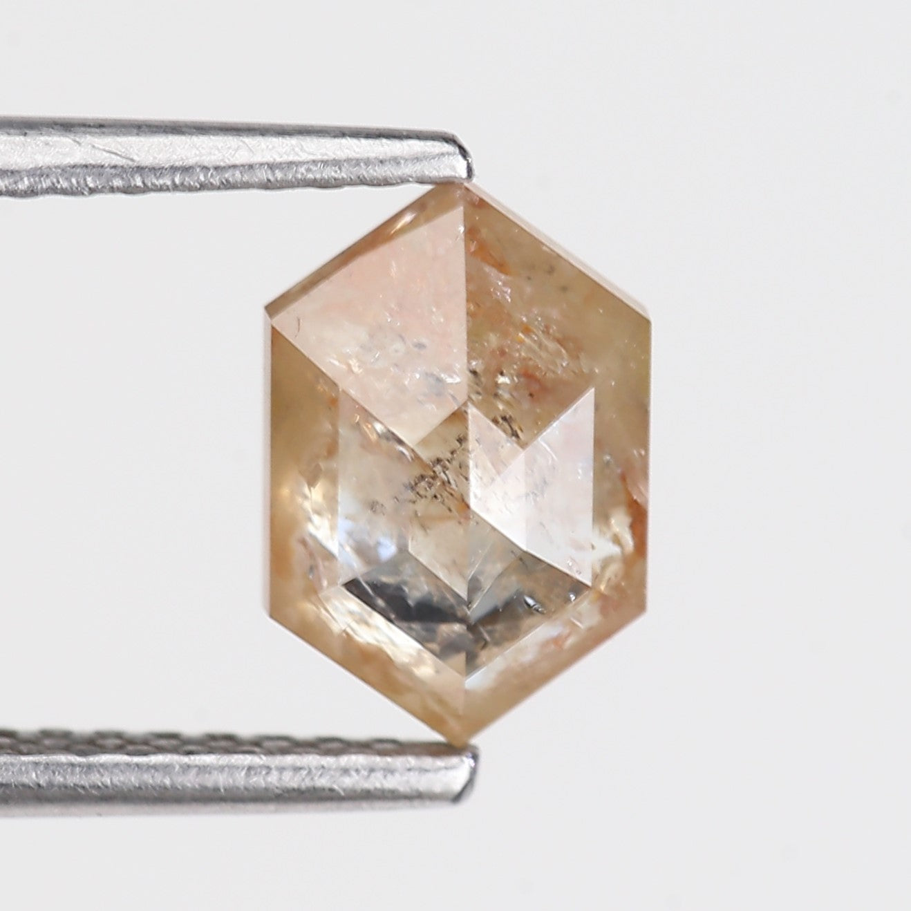 1.63 Carat Natural Hexagon Cut Salt And Pepper Diamond 8.40 MM