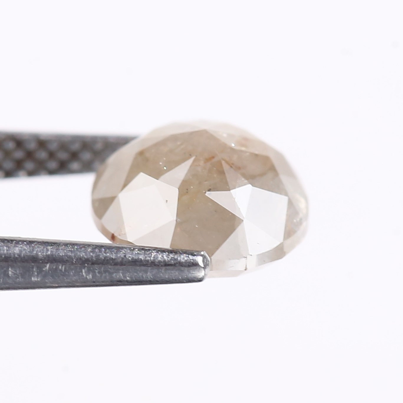 2.31 Carat Natural Gray Round Cut Salt And Pepper Diamond 8.00 MM