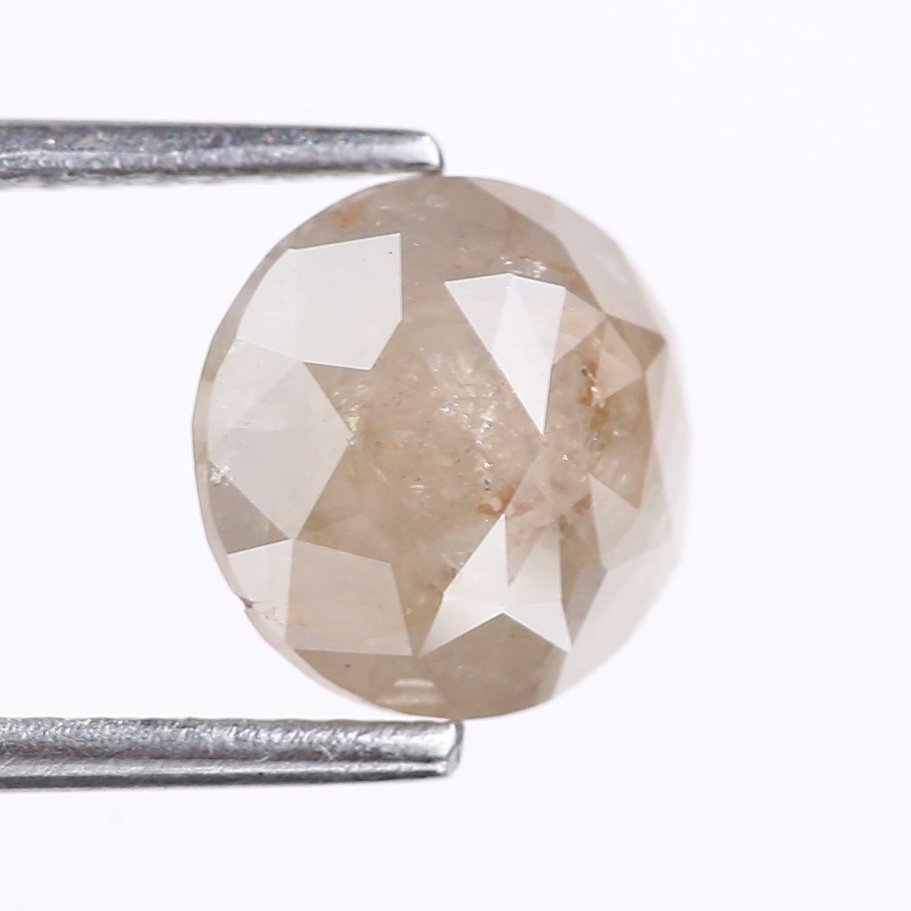 2.31 Carat Natural Gray Round Cut Salt And Pepper Diamond 8.00 MM