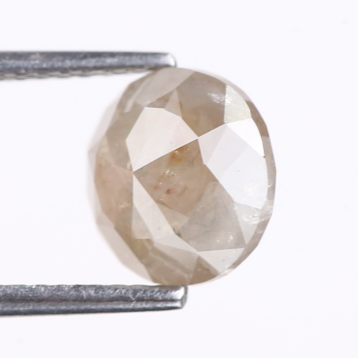 2.31 Carat Natural Gray Round Cut Salt And Pepper Diamond 8.00 MM