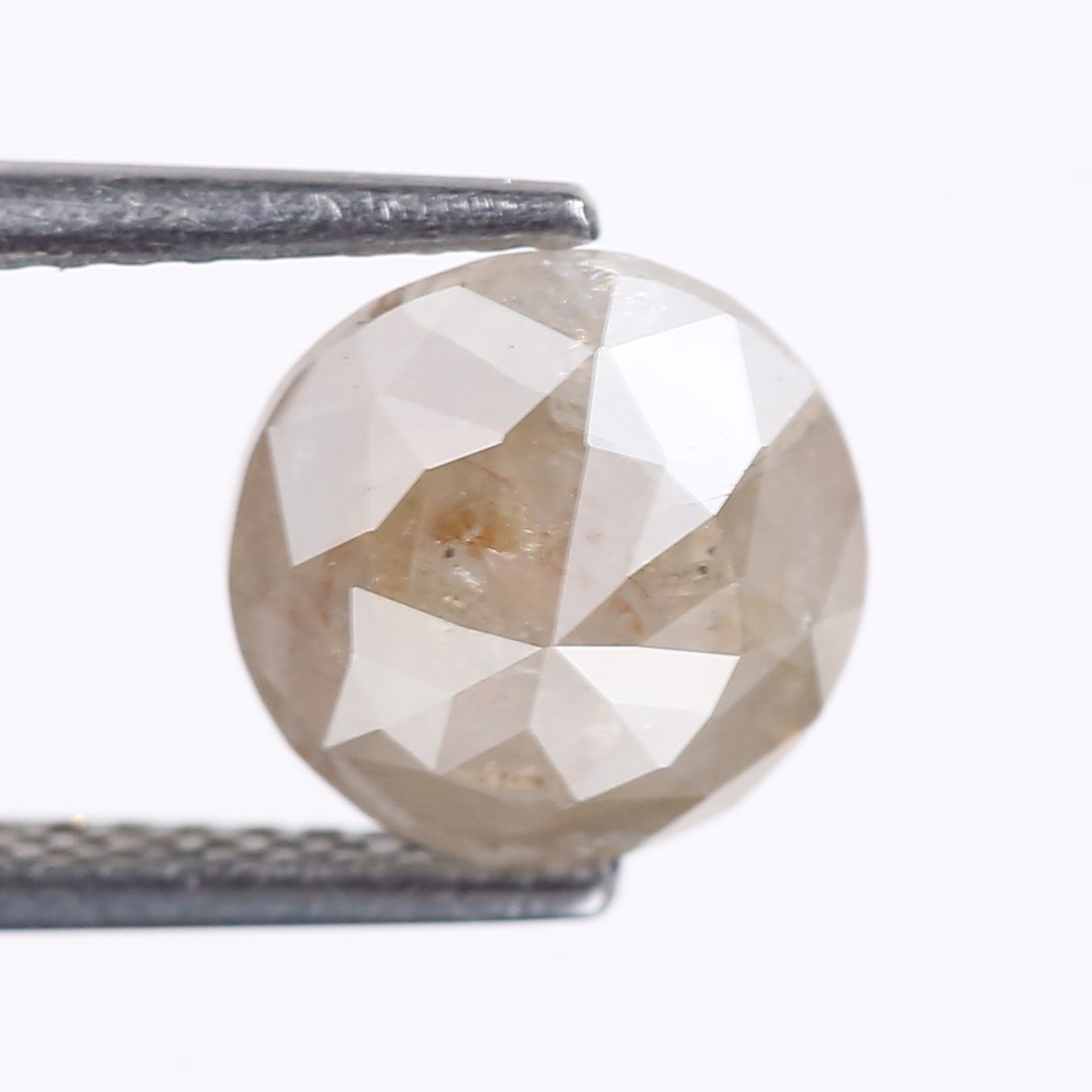 2.31 Carat Natural Gray Round Cut Salt And Pepper Diamond 8.00 MM