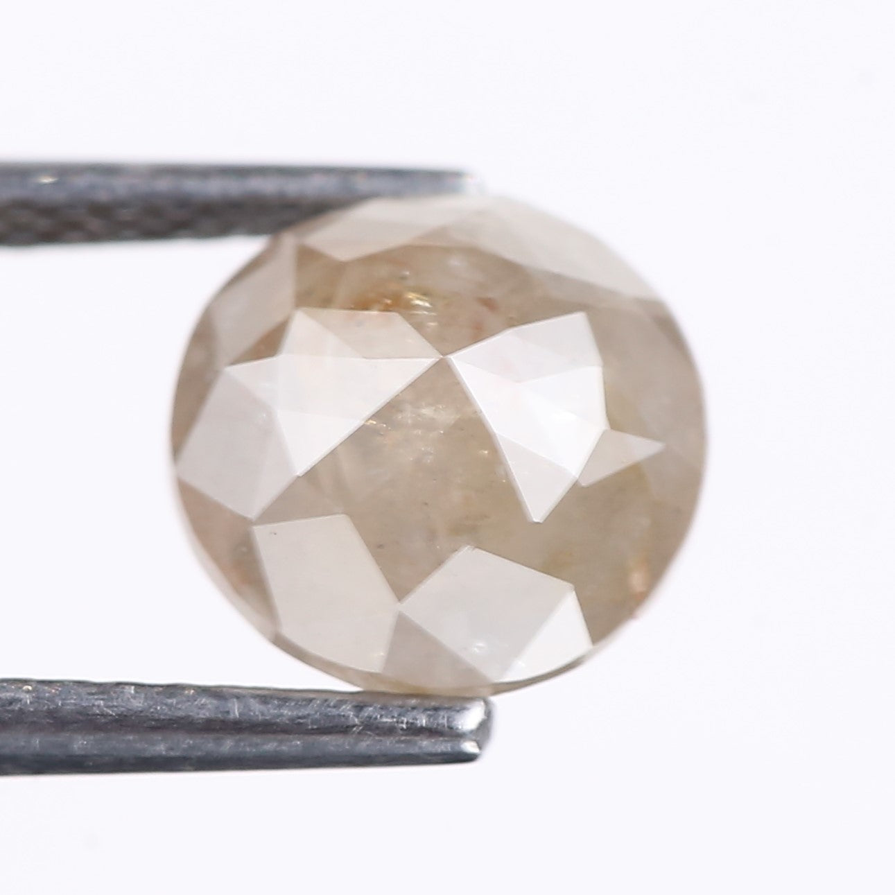 2.31 Carat Natural Gray Round Cut Salt And Pepper Diamond 8.00 MM