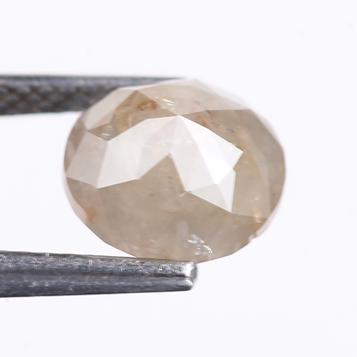 2.31 Carat Natural Gray Round Cut Salt And Pepper Diamond 8.00 MM