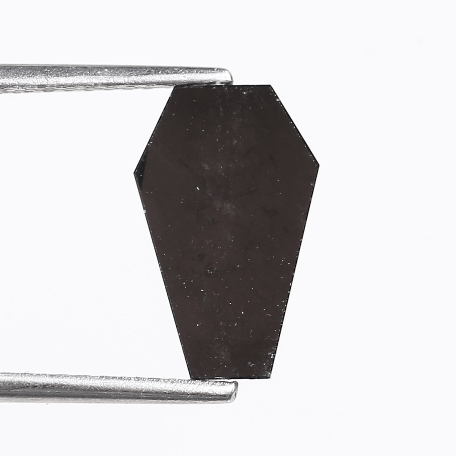 1.94 Carat Natural Black Coffin Cut Black Diamond 11.70 MM