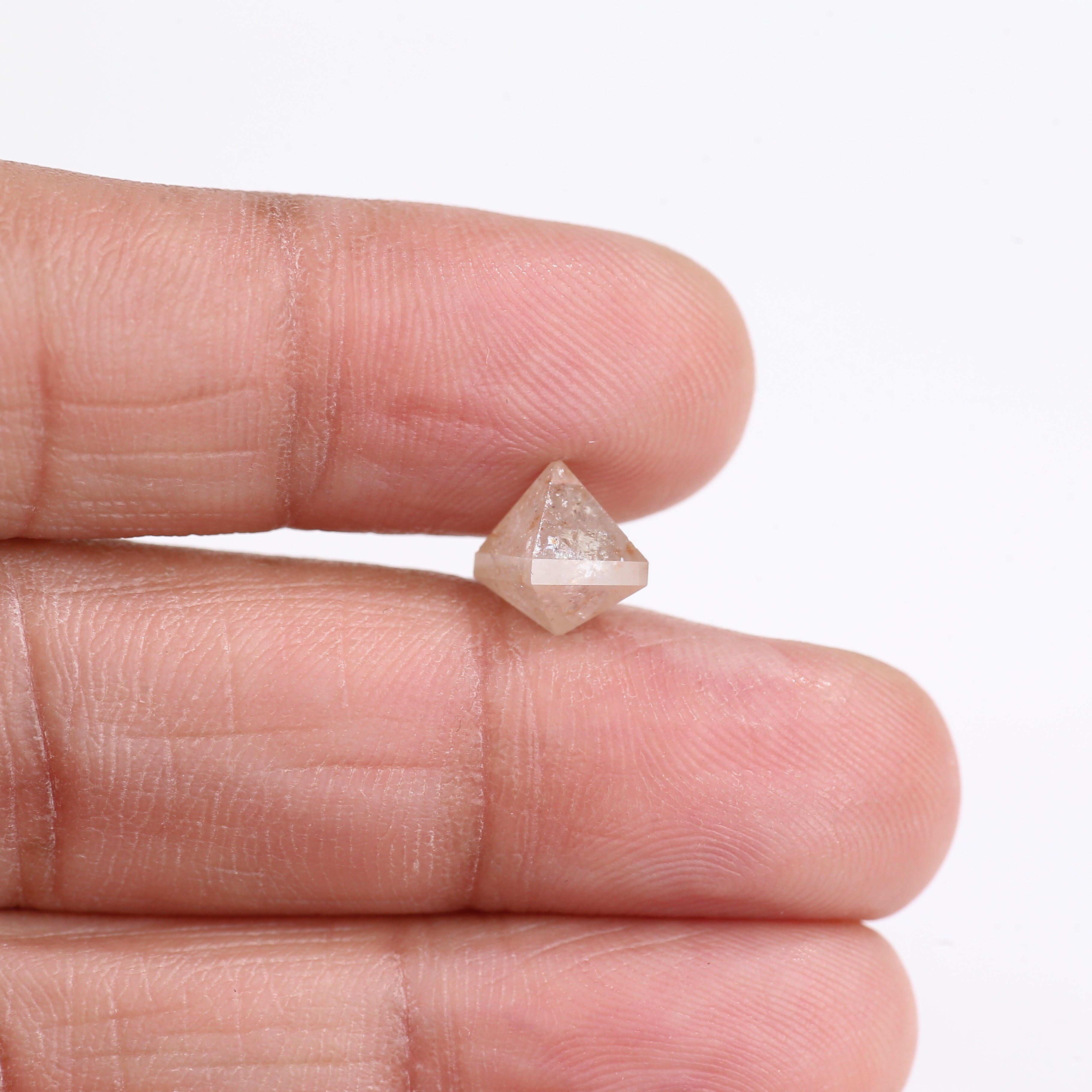 2.17 Carat Natural Pink Square Pyramid Cut Diamond 6.00 MM