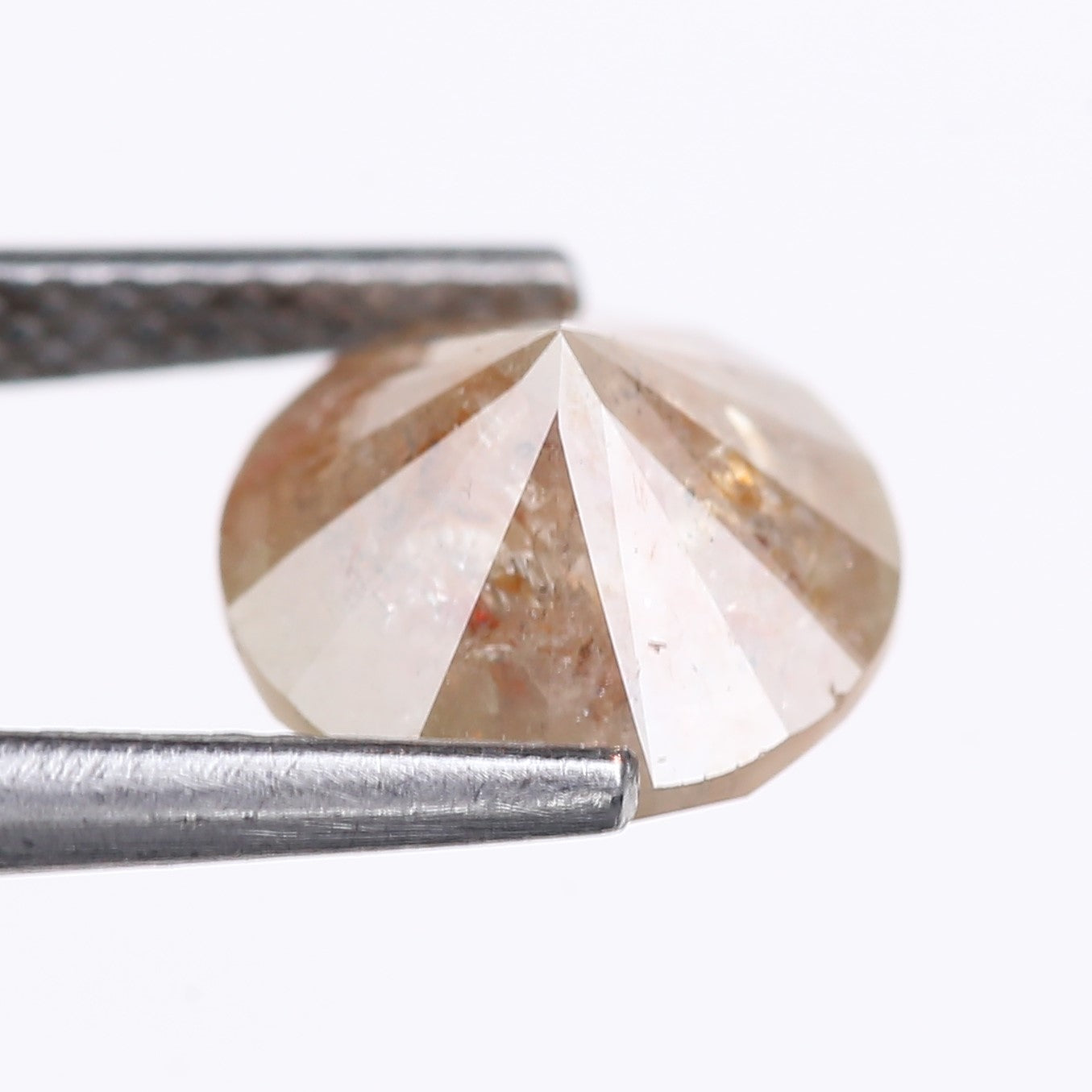 2.68 Carat Natural Brown Round Cut Salt And Pepper Diamond 8.35 MM