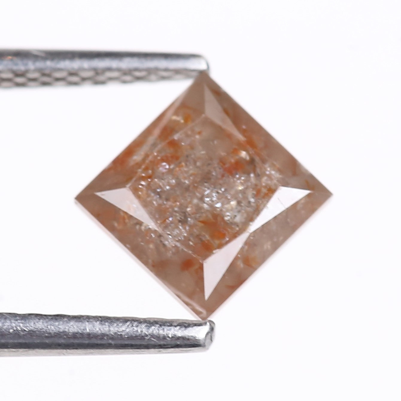 1.29 Carat Natural Princess Cut Salt And Pepper Diamond 5.63 MM
