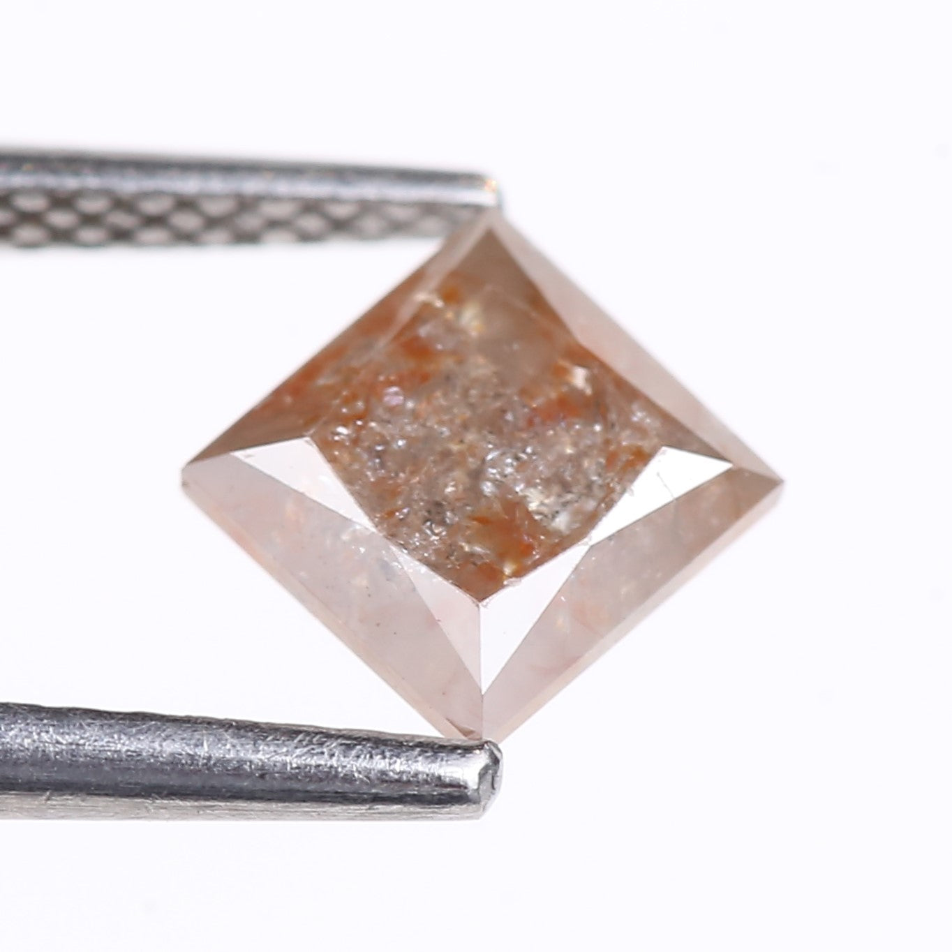 1.29 Carat Natural Princess Cut Salt And Pepper Diamond 5.63 MM