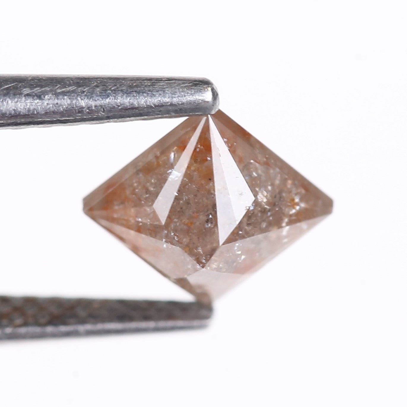 1.29 Carat Natural Princess Cut Salt And Pepper Diamond 5.63 MM