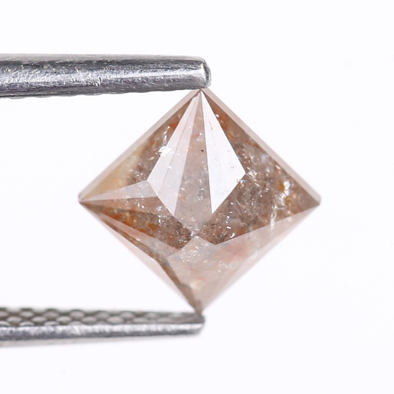 1.29 Carat Natural Princess Cut Salt And Pepper Diamond 5.63 MM