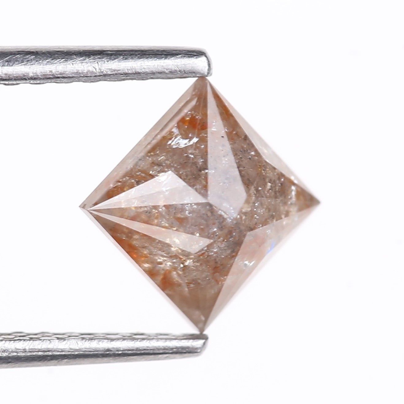 1.29 Carat Natural Princess Cut Salt And Pepper Diamond 5.63 MM