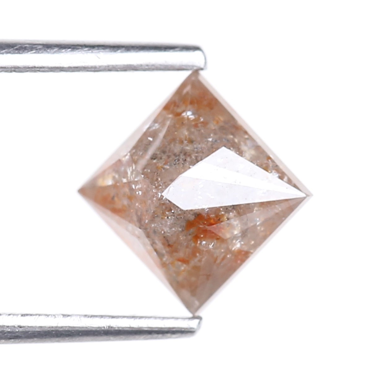 1.29 Carat Natural Princess Cut Salt And Pepper Diamond 5.63 MM