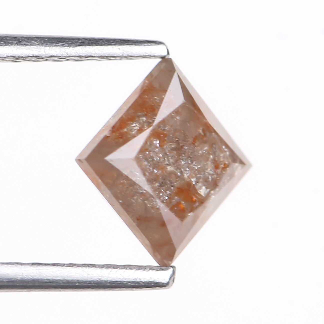 1.29 Carat Natural Princess Cut Salt And Pepper Diamond 5.63 MM