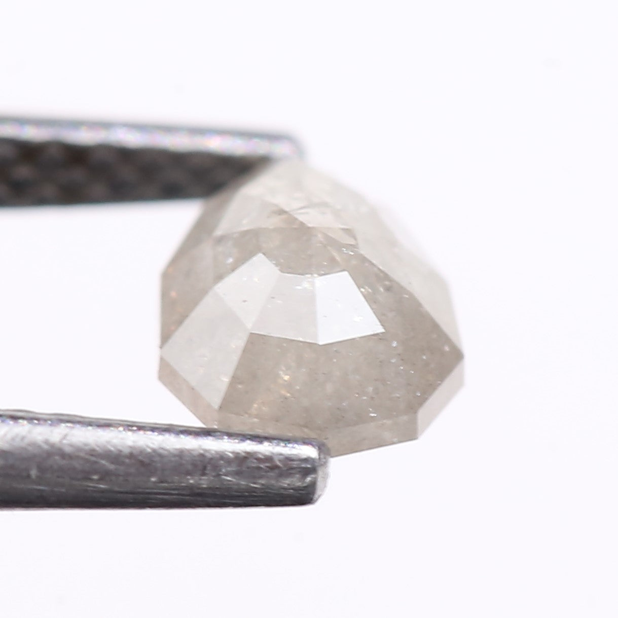 0.85 Carat Natural Gray Pear Cut Salt And Pepper Diamond 7 MM